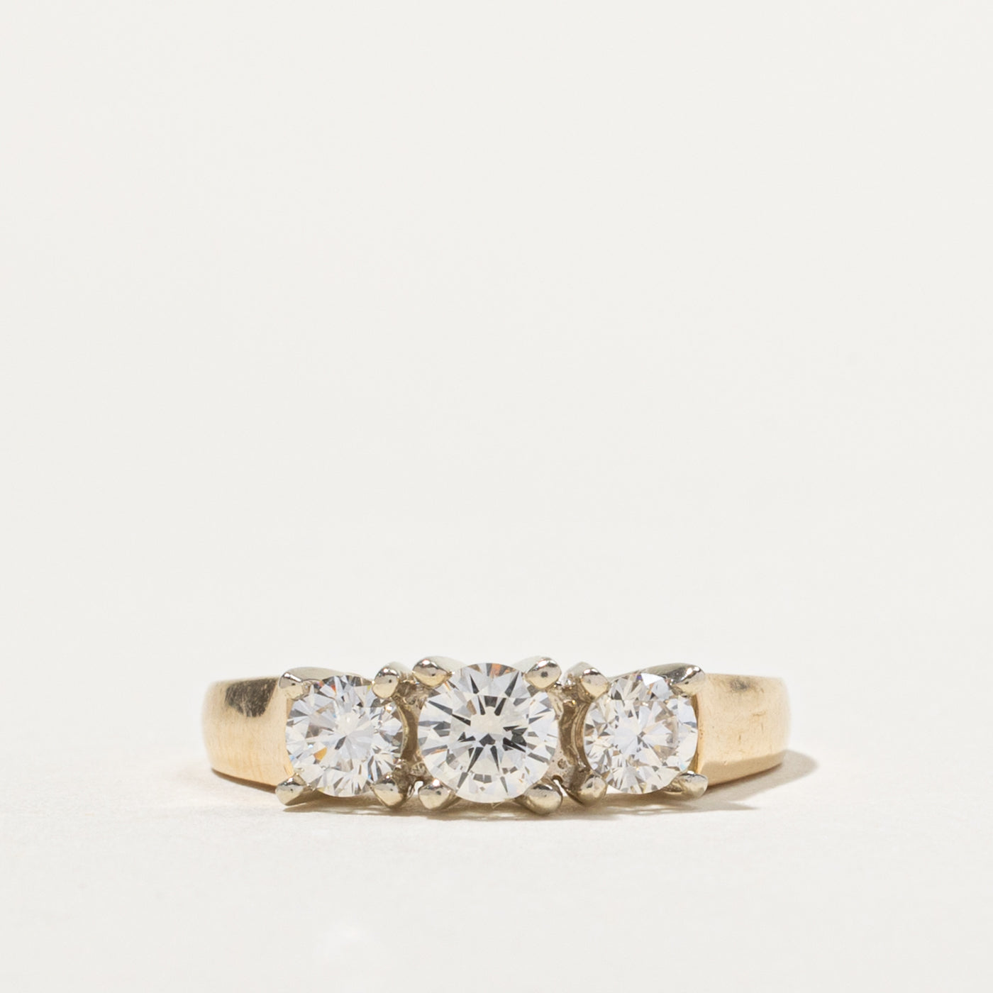 14k Three Stone Diamond Ring | 0.55ctw | SZ 6.75