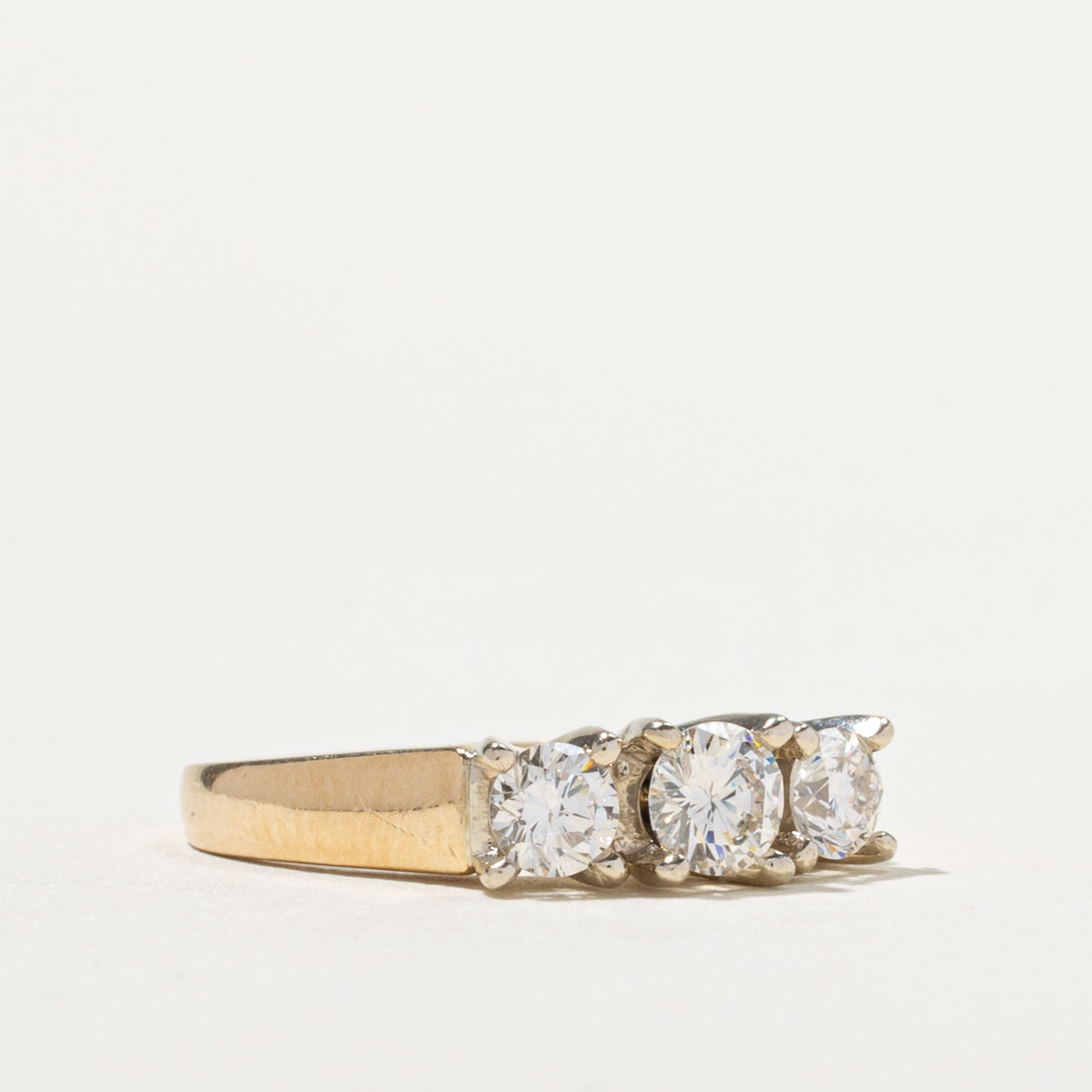14k Three Stone Diamond Ring | 0.55ctw | SZ 6.75