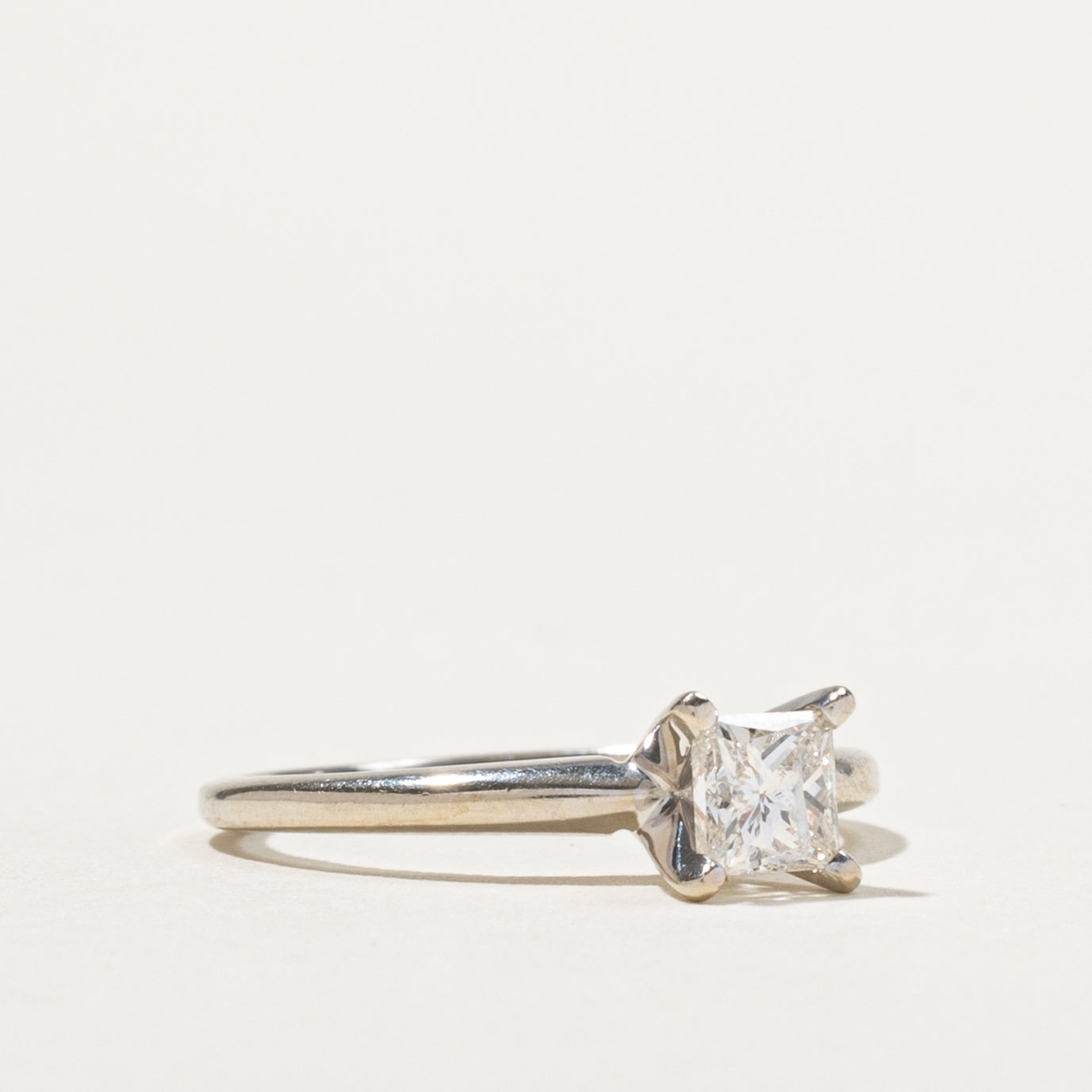 14k Princess Cut Solitaire Diamond Ring | 0.55ct I2 I/J | SZ 5.75
