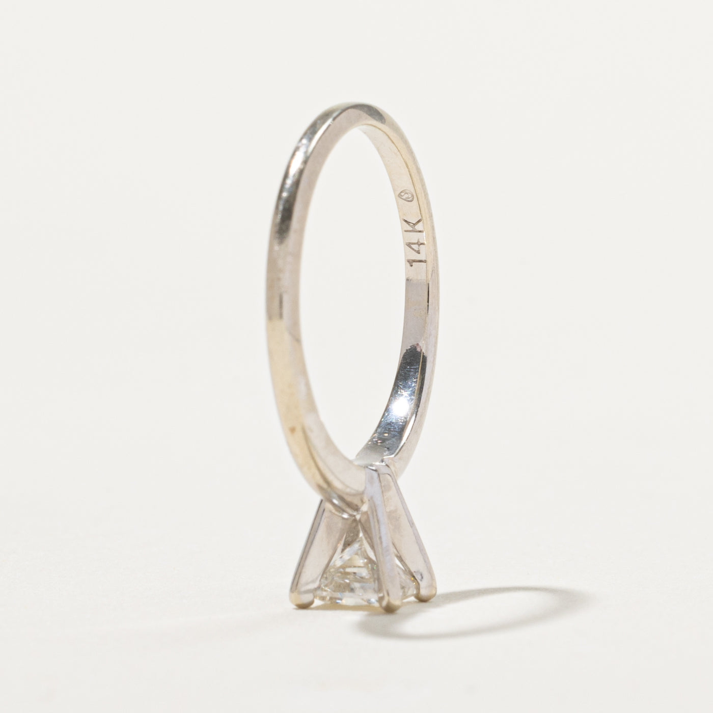 14k Princess Cut Solitaire Diamond Ring | 0.55ct I2 I/J | SZ 5.75