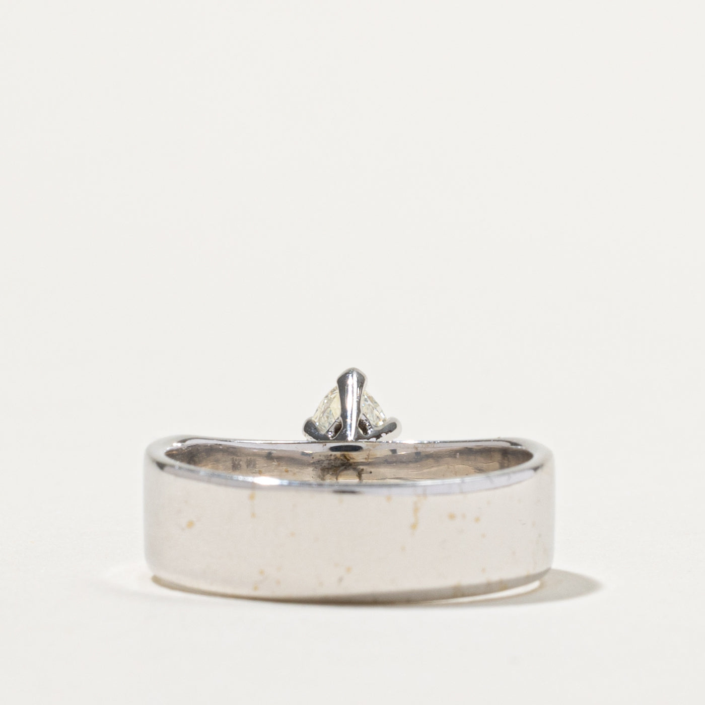 18k Marquise Cut Diamond Reverse Tapered Ring | 0.52ct SI2 J | SZ 7