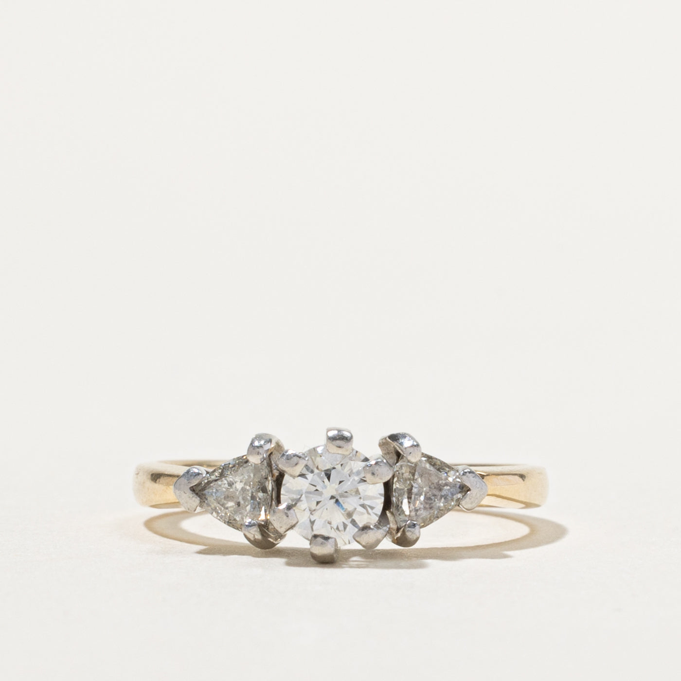 14k Three Stone Mixed Cut Diamond Ring | 0.65ctw | SZ 6