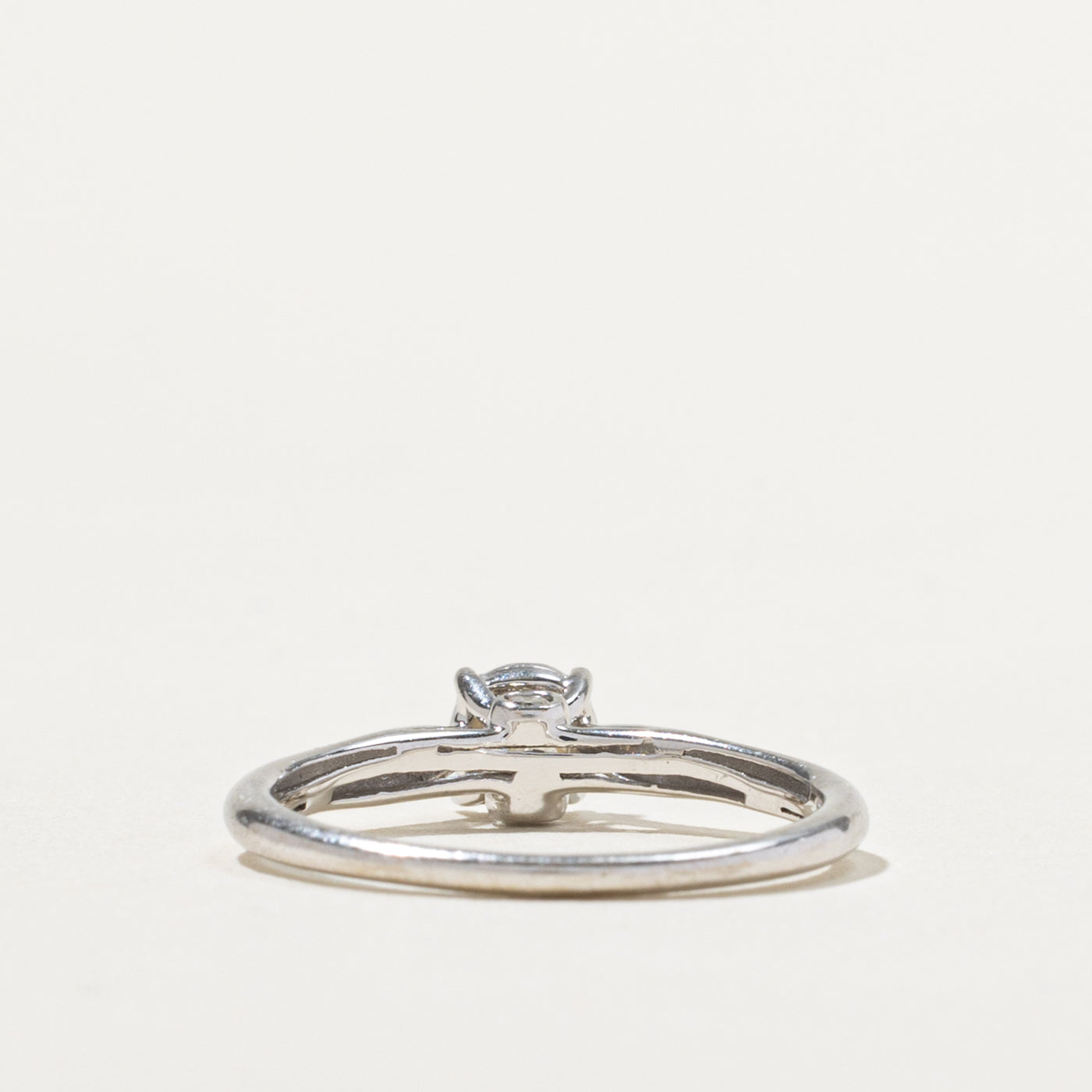 10k Round Brilliant Cut Solitaire Diamond Ring | 0.15ctw | SZ 6.25