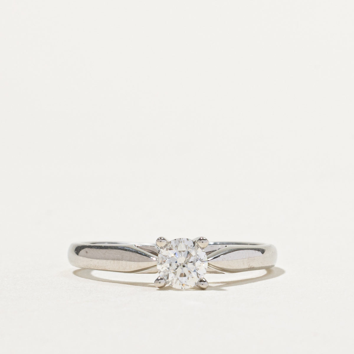 14k Round Brilliant Solitaire Diamond Ring | 0.35ct I2 G/H | SZ 5.25