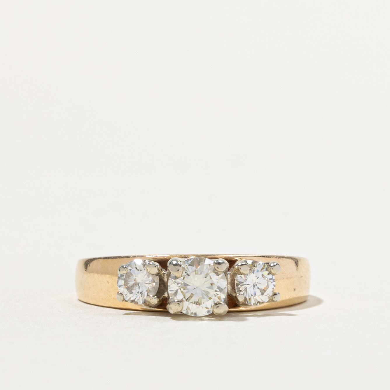 14k Three Stone Diamond Ring | 0.66ctw | SZ 5.5