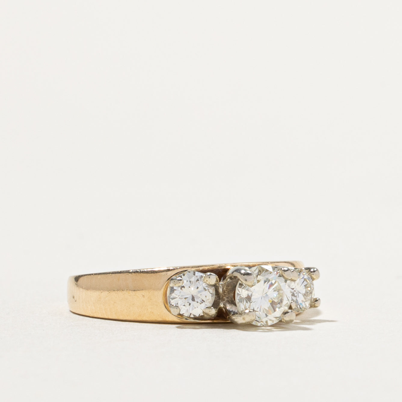 14k Three Stone Diamond Ring | 0.66ctw | SZ 5.5