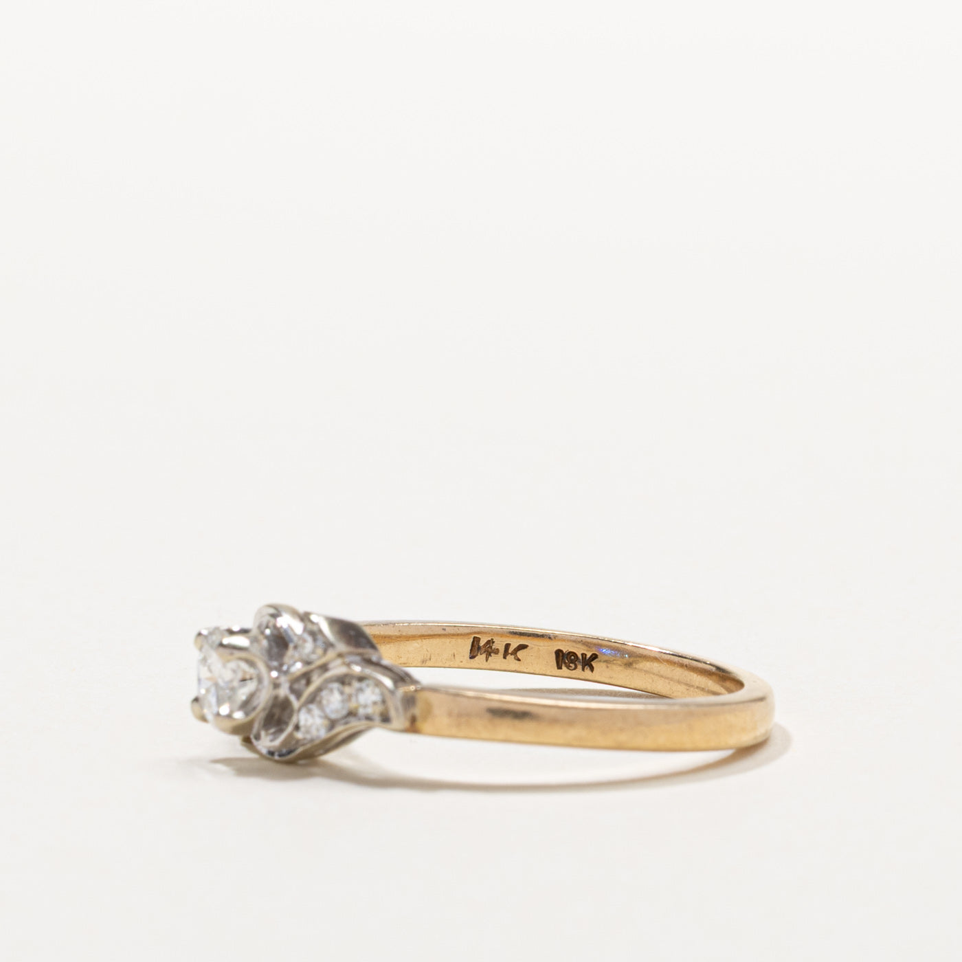 14k Diamond Accented Ring | 0.28ct SI2 H/I, 0.08ctw | SZ 7.75