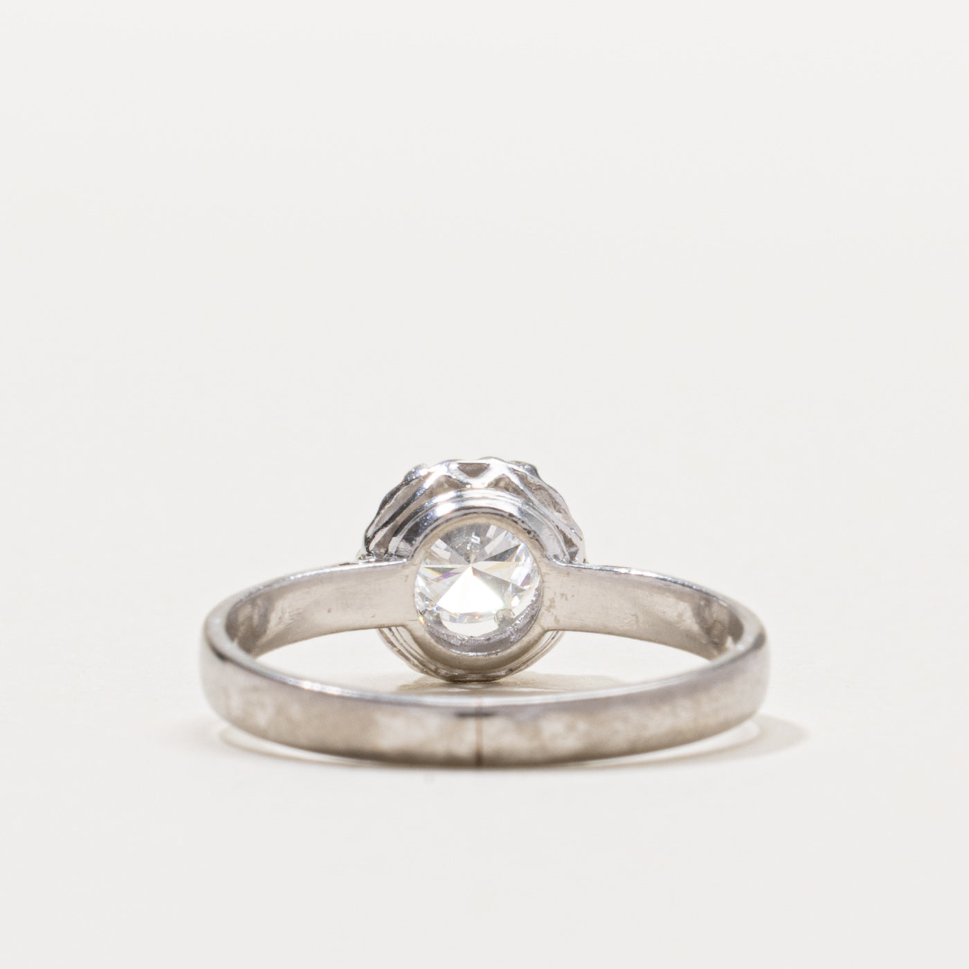 14k Illusion Set Solitaire Diamond Ring | 0.42ct SI2 G/H | SZ 5
