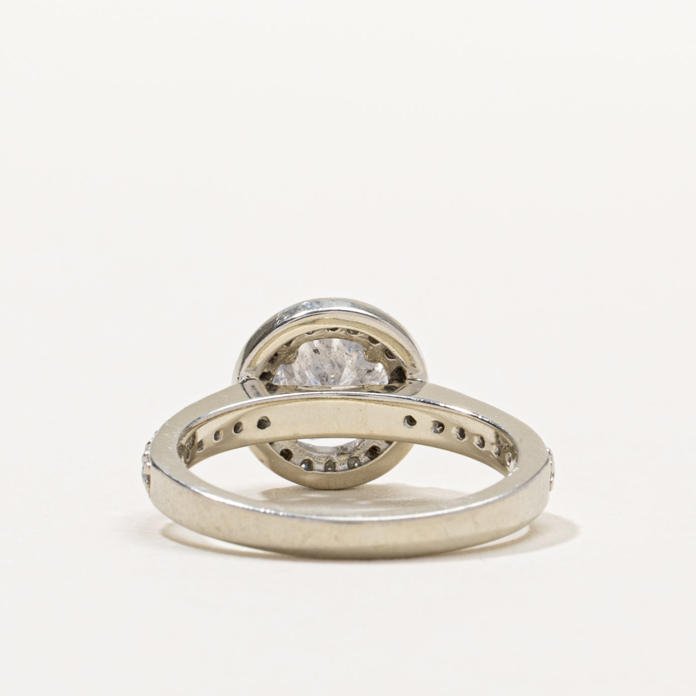 Round Brilliant Cut Diamond Halo Ring | 0.90ct I2 H, 0.40ctw | SZ 5.75