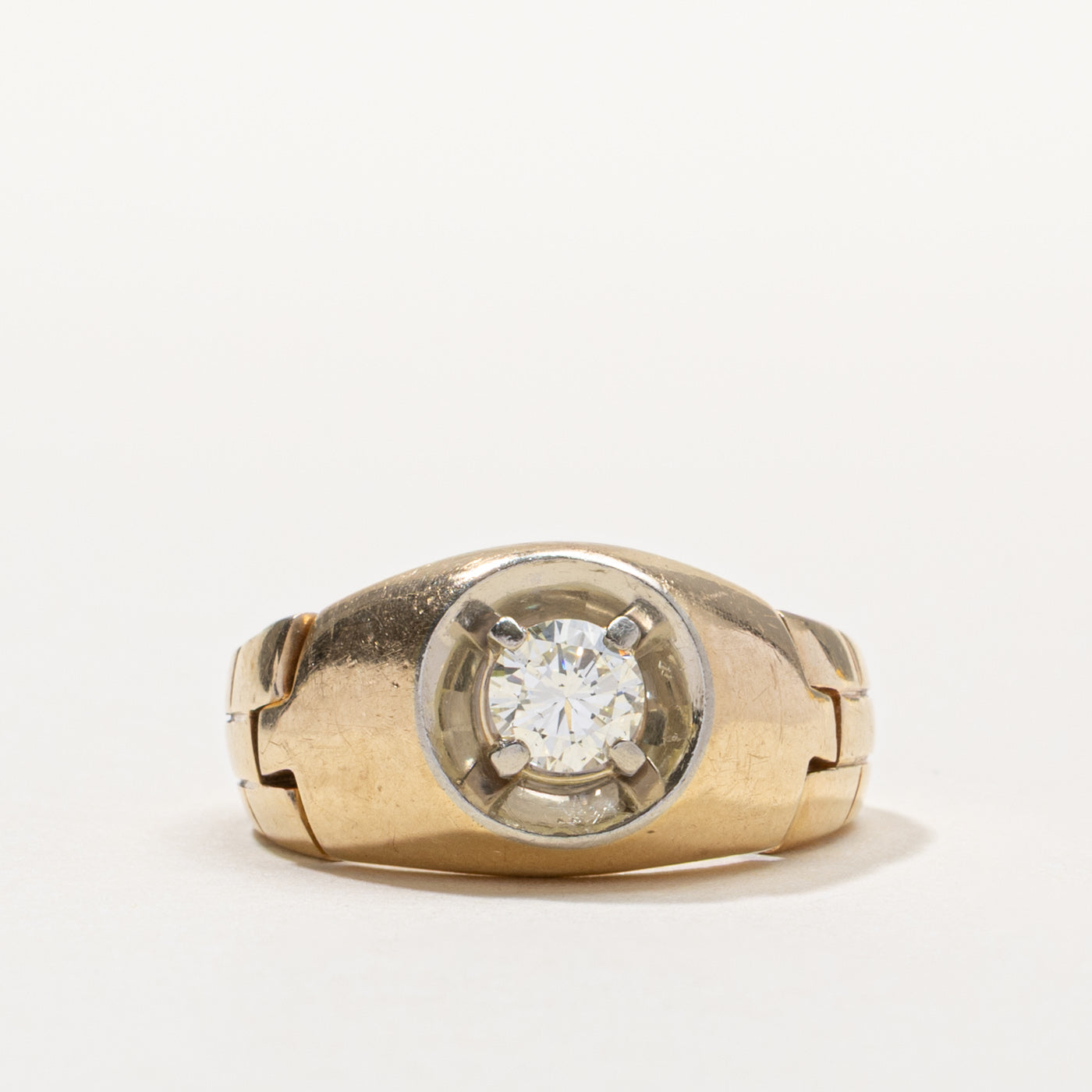 14k Illusion Set Diamond Chain Band Ring | 0.52ct SI2 L | SZ 9.5