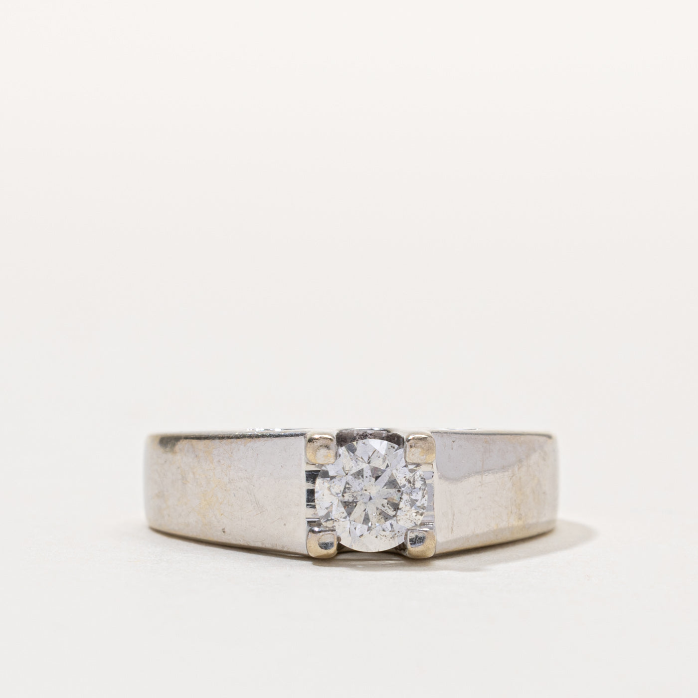 14k Round Brilliant Cut Solitaire Diamond Ring | 0.47ct I2 F | SZ 6