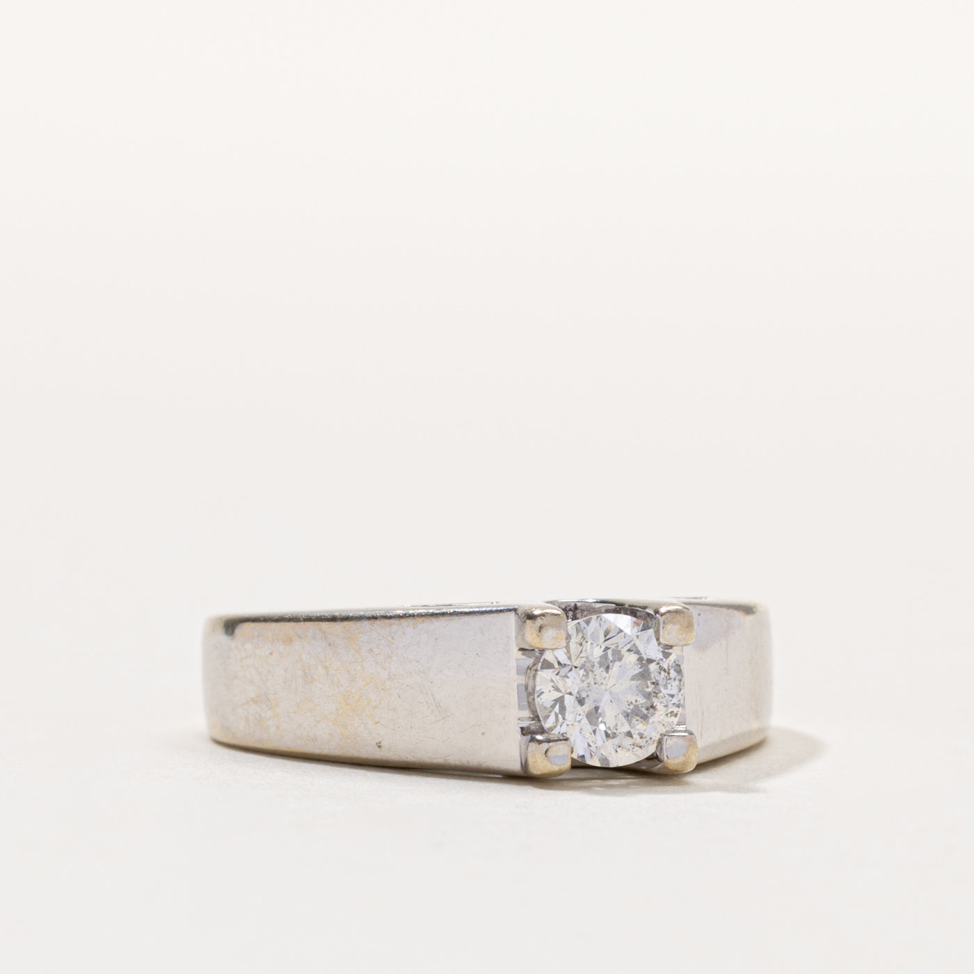 14k Round Brilliant Cut Solitaire Diamond Ring | 0.47ct I2 F | SZ 6