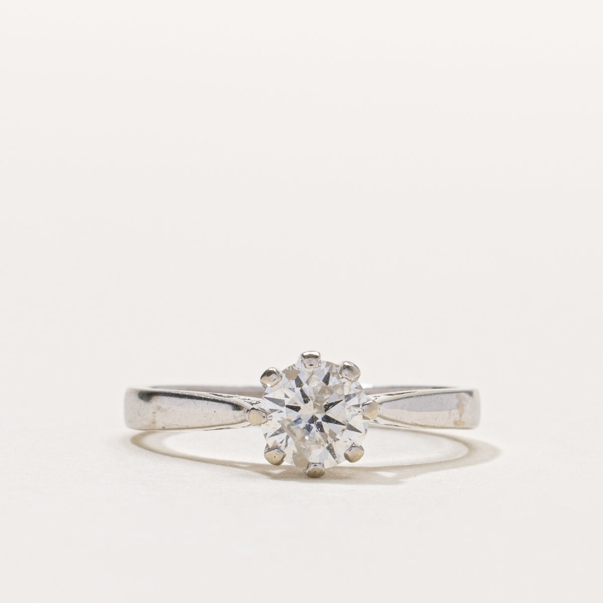 9k Round Brilliant Diamond Solitaire Ring | 0.50ct I2 I/J | SZ 5.75