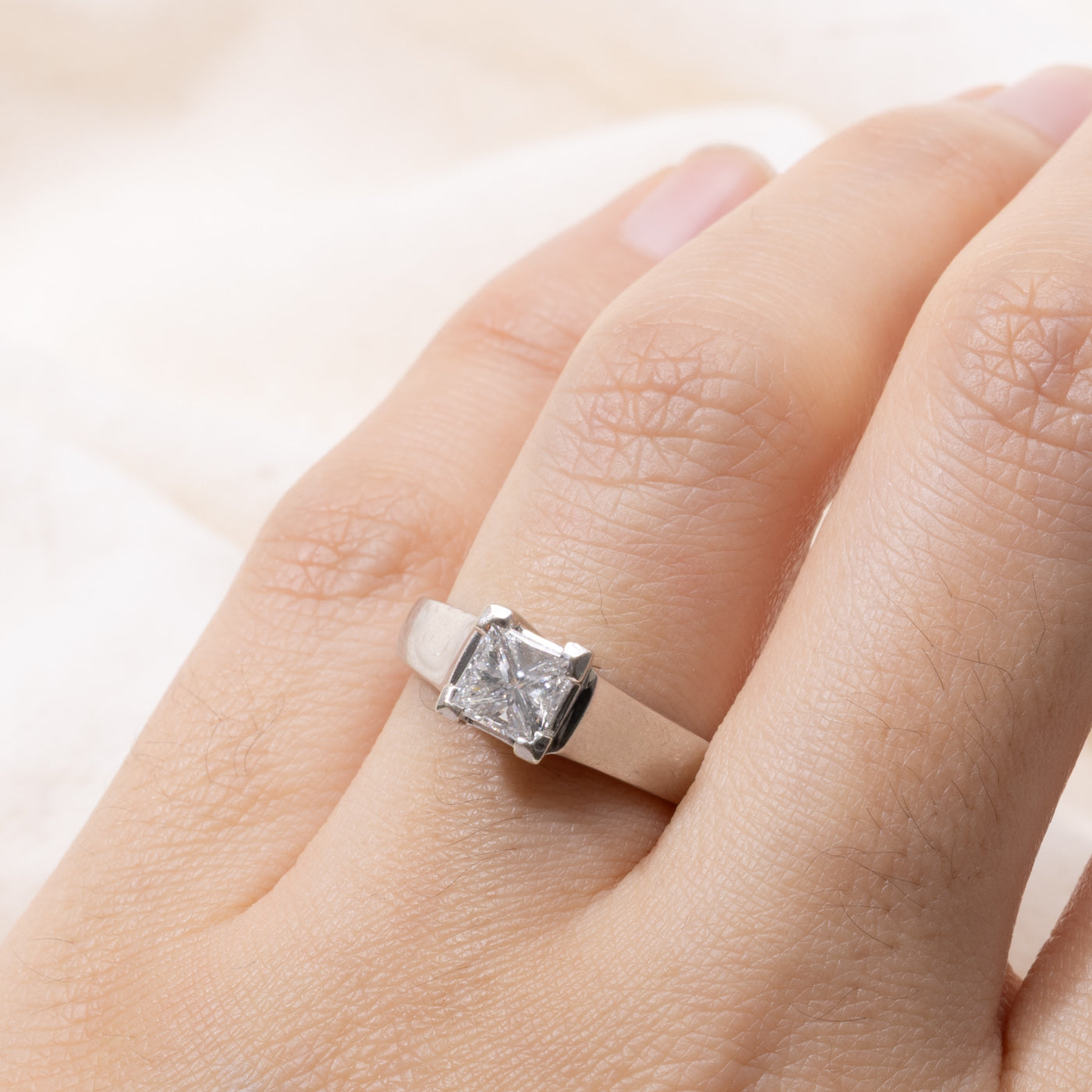Canadian Princess Cut Solitaire Diamond Ring | 0.75ct SI2 G | SZ 6.75