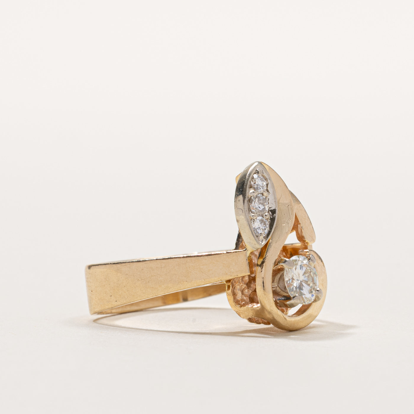 14k Diamond Abstract Cocktail Ring | 0.63ctw | SZ 6.75