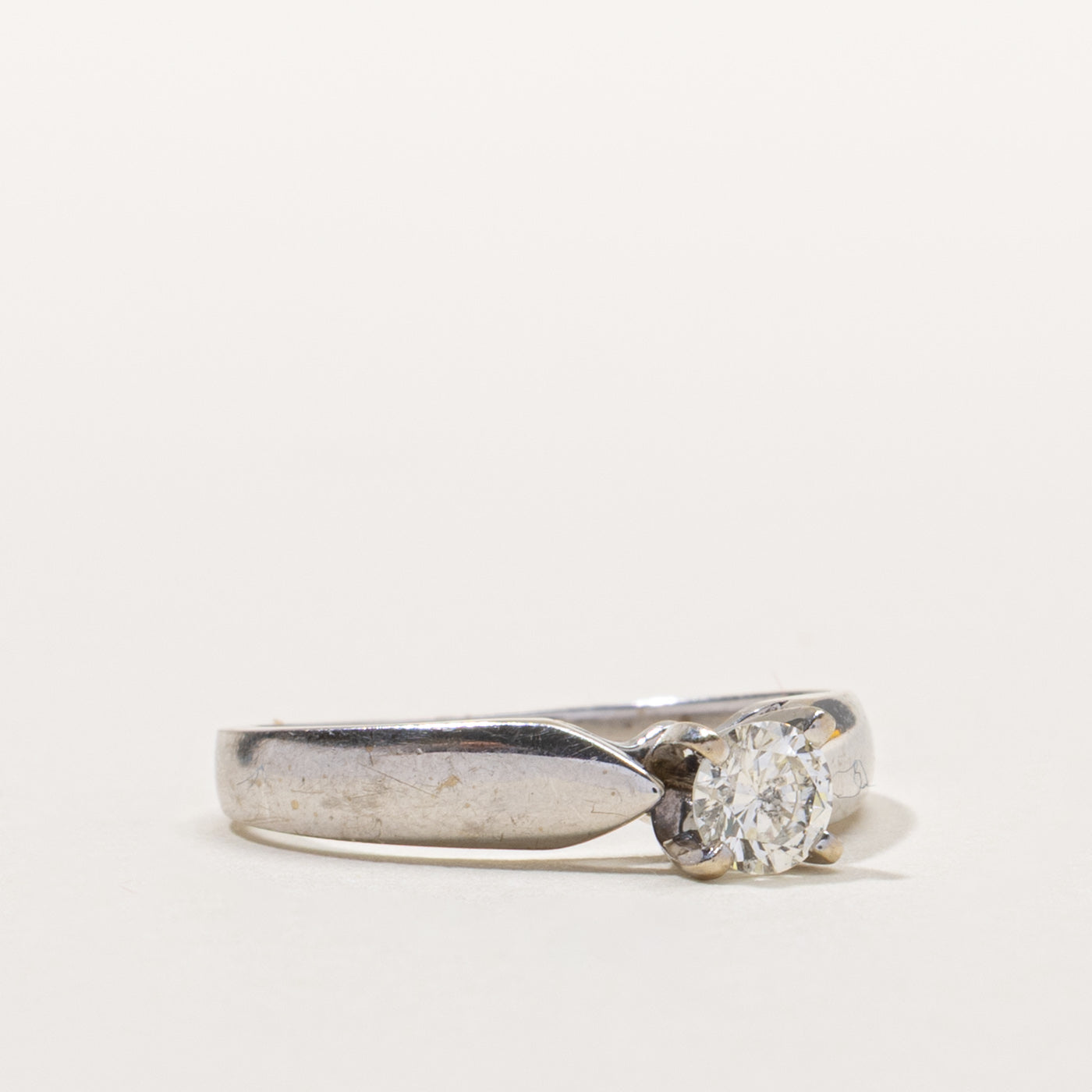 10k Solitaire Diamond Reverse Tapered Ring | 0.29ct I1/I2 H/I | SZ 6