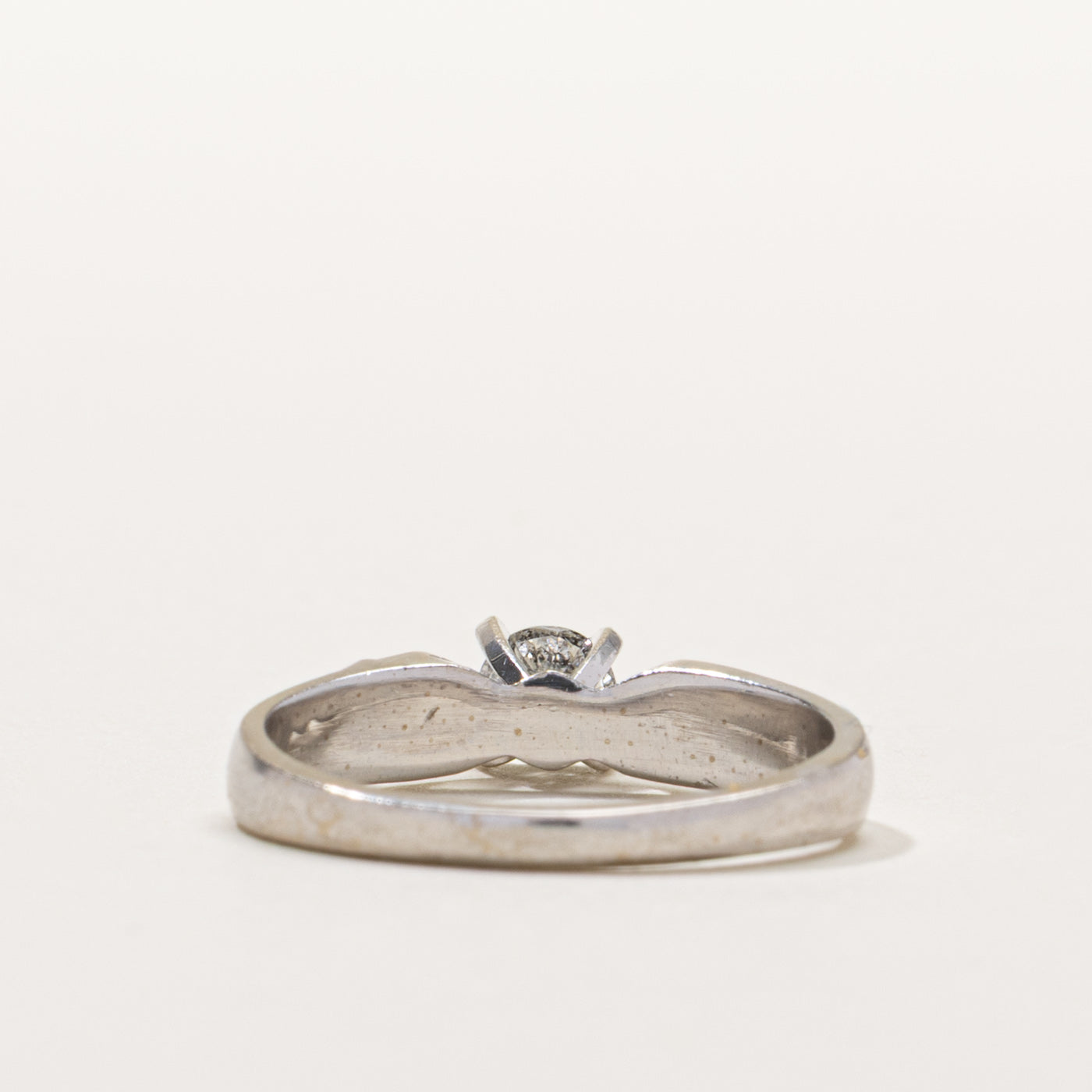 10k Solitaire Diamond Reverse Tapered Ring | 0.29ct I1/I2 H/I | SZ 6