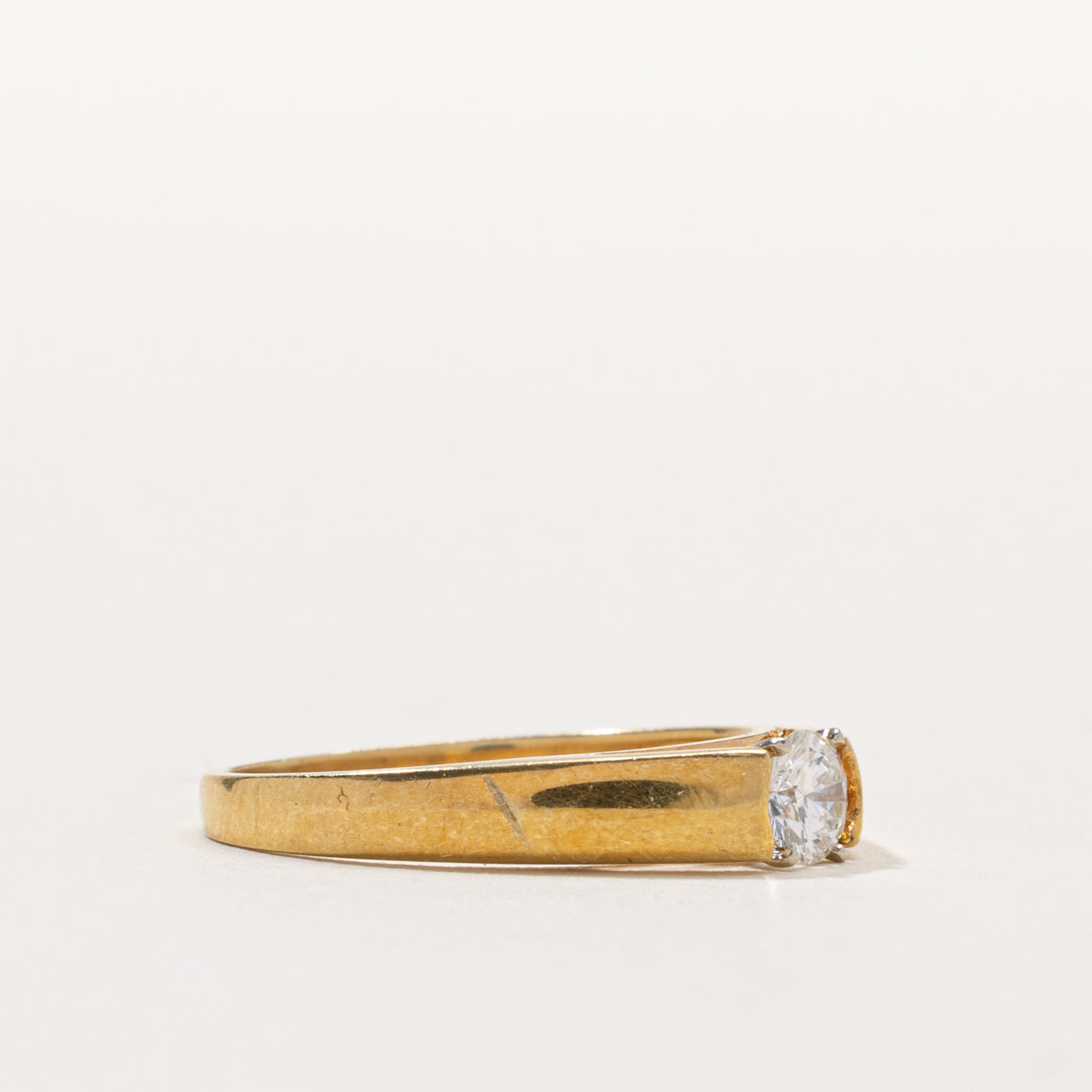 18k Round Brilliant Cut Solitaire Diamond Ring | 0.24ct SI1 G/H | SZ 5.5