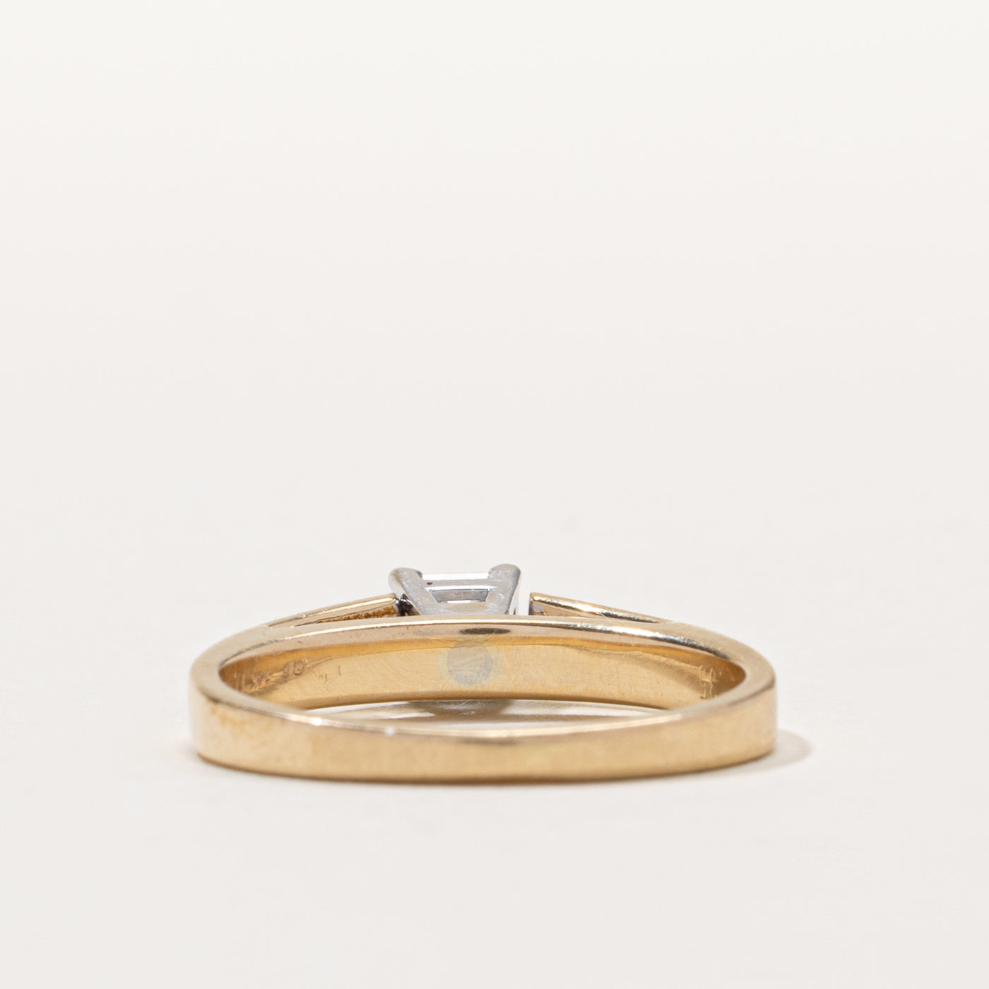 14k Princess Cut Solitaire Diamond Ring | 0.35ct SI2 I | SZ 5.5