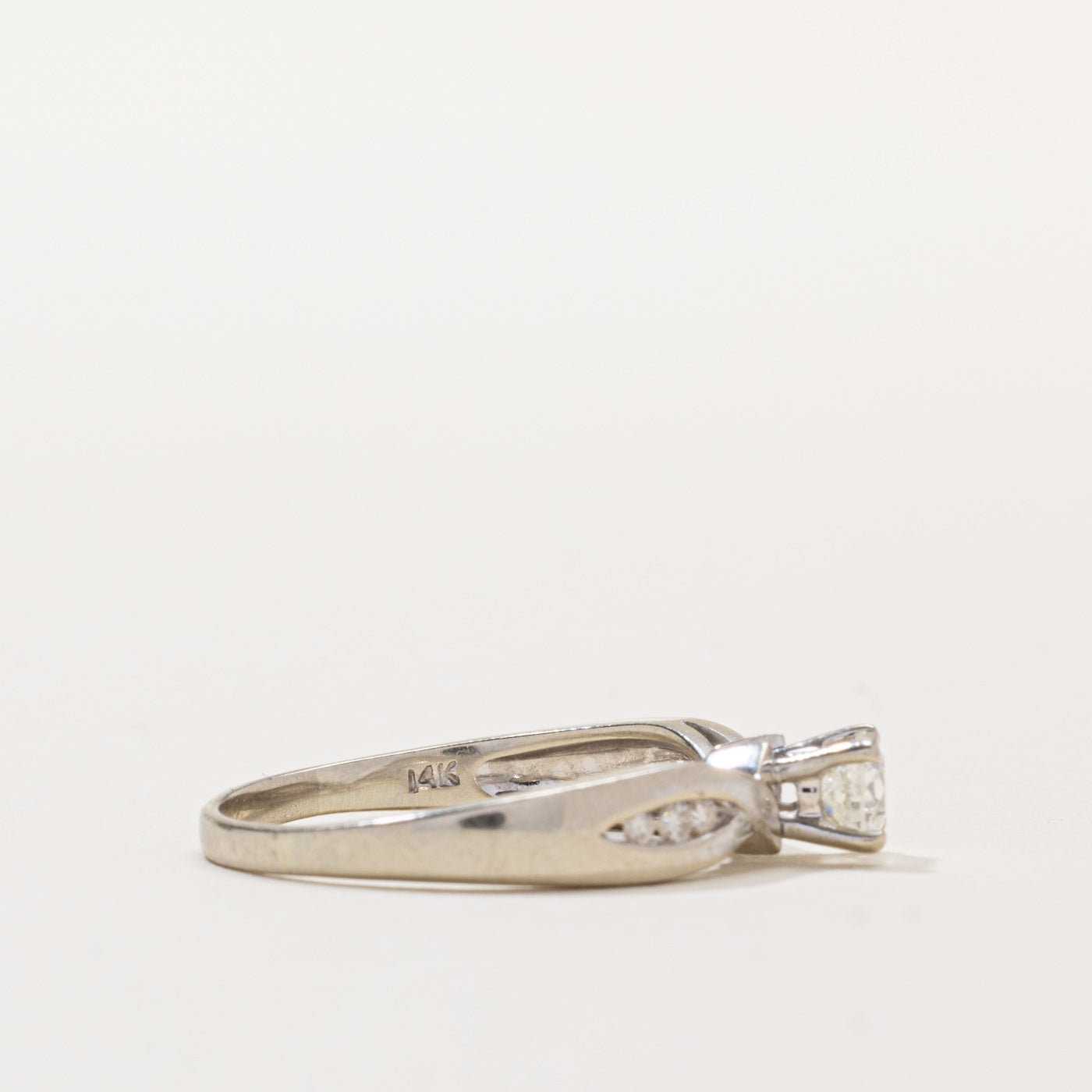 14k Diamond Accented Crossover Ring | 0.37ctw | SZ 8