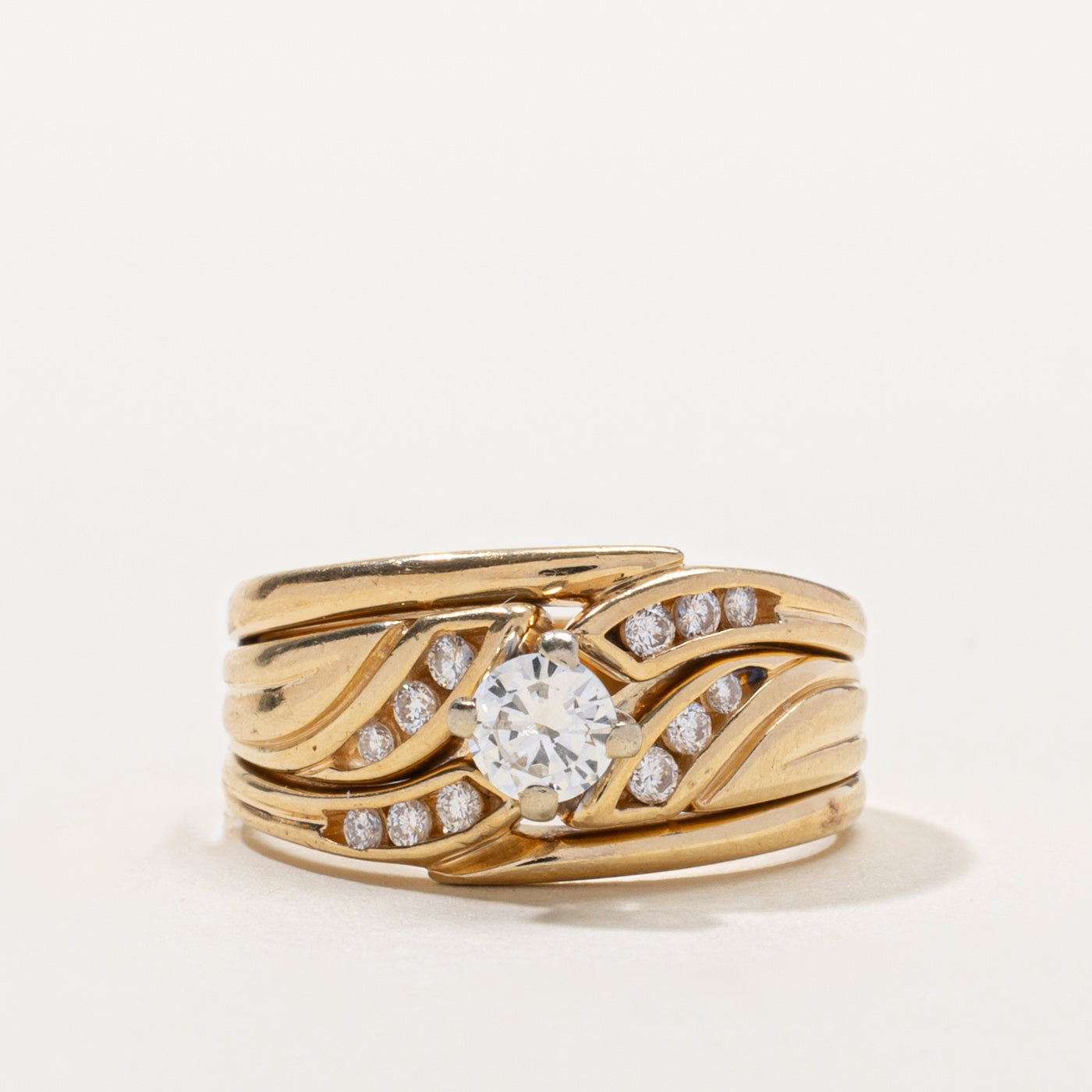 14k Diamond Wave Design Ring | 0.50ctw | SZ 6.5