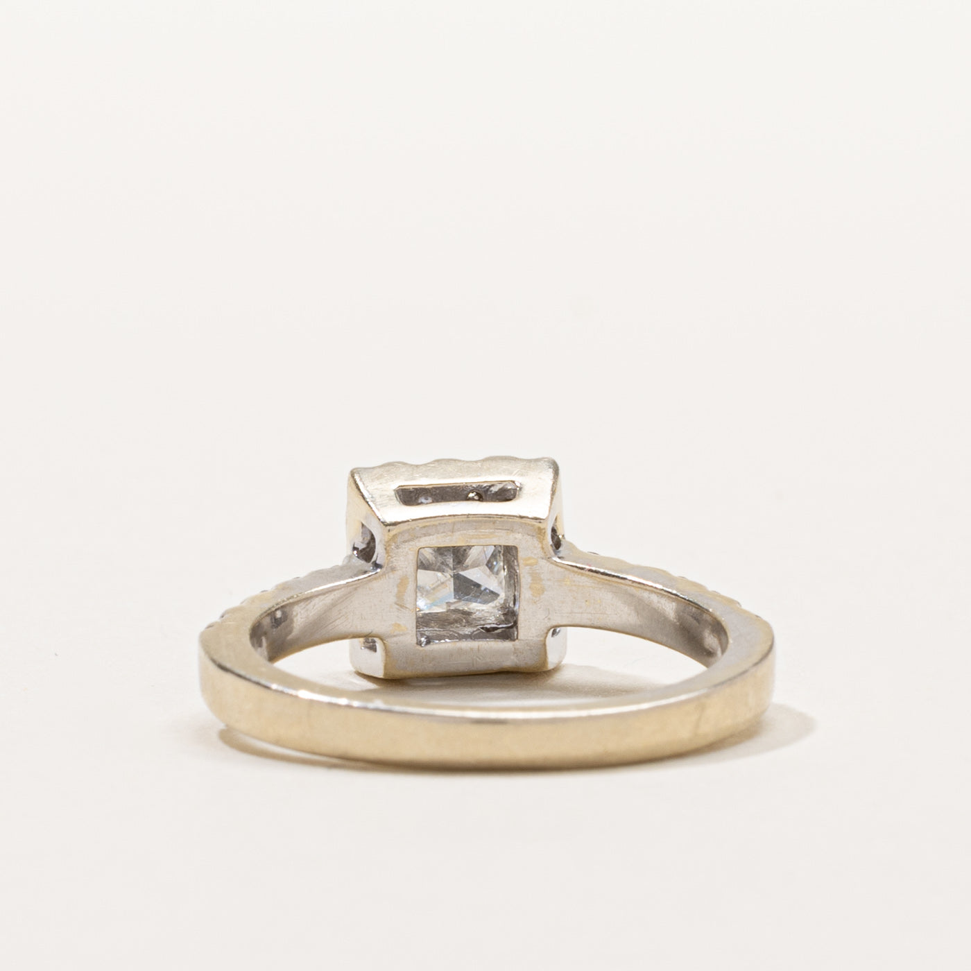 14k Princess Cut Diamond Halo Ring | 0.40ct I1 G/H, 0.46ctw | SZ 7.25