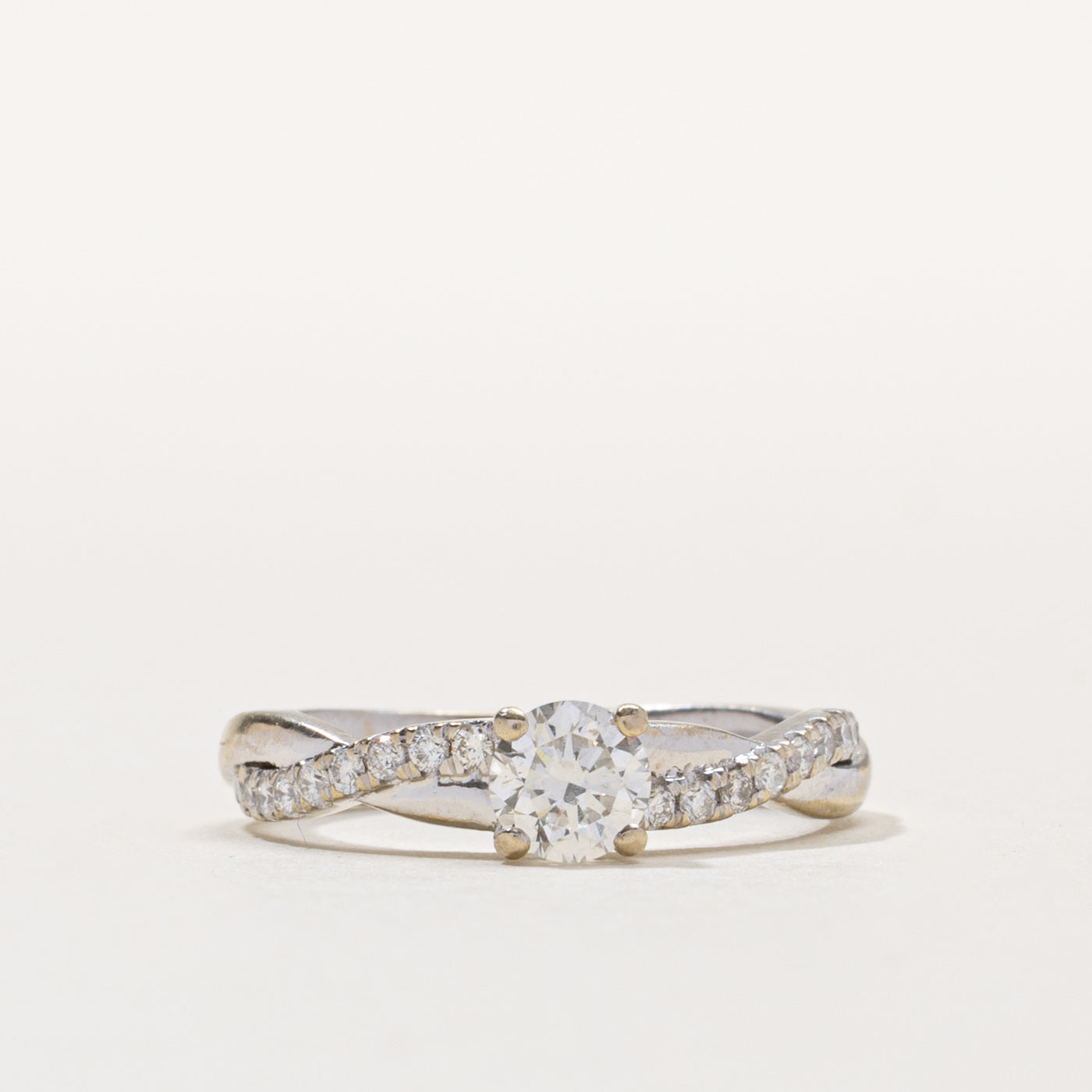 18k Diamond Accented Crossover Ring | 0.62ctw | SZ 6.25