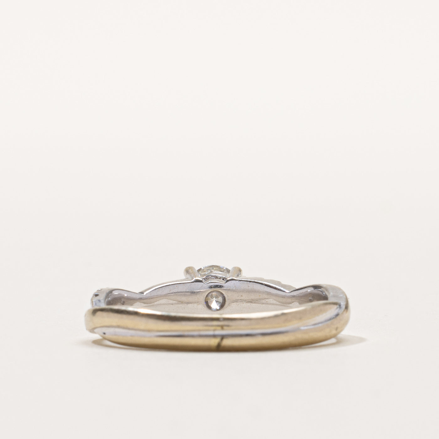 18k Diamond Accented Crossover Ring | 0.62ctw | SZ 6.25