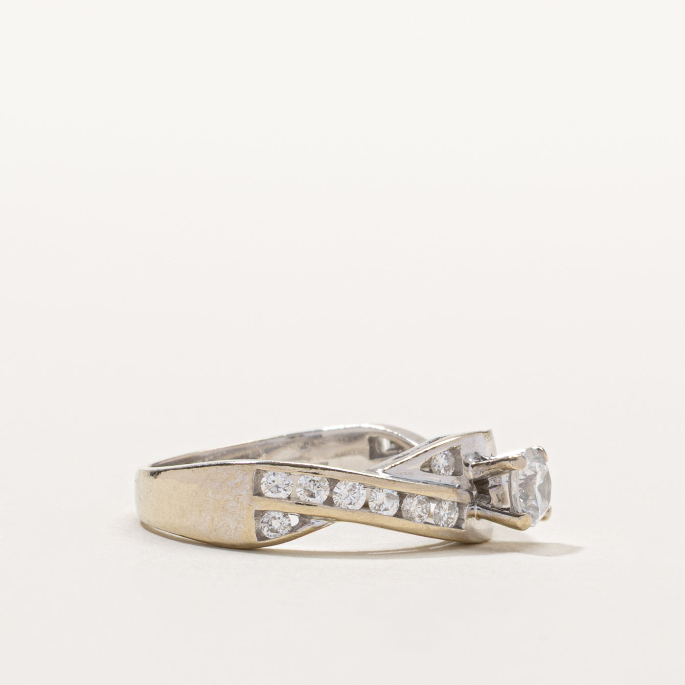 14k Diamond Accented Crossover Ring | 0.33ct I1 G/H, 0.40ctw | SZ 6.75