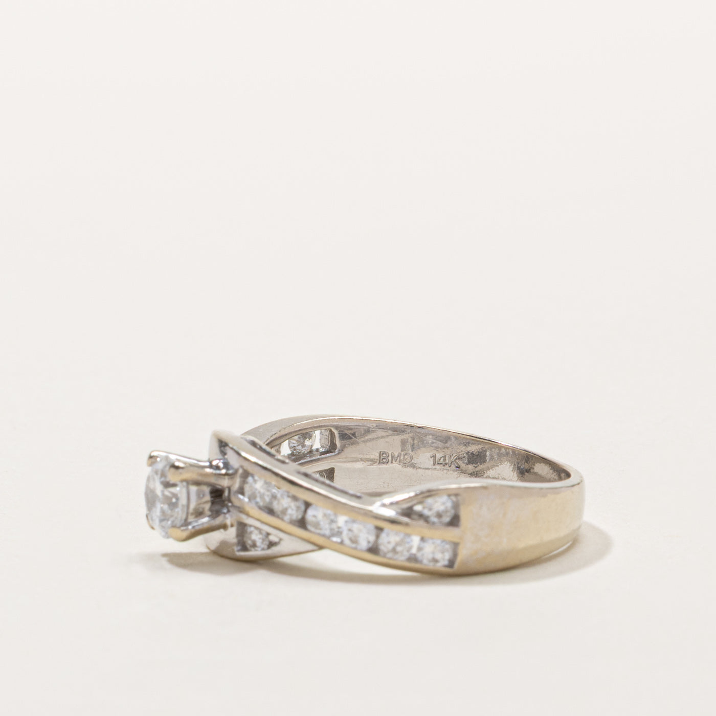 14k Diamond Accented Crossover Ring | 0.33ct I1 G/H, 0.40ctw | SZ 6.75