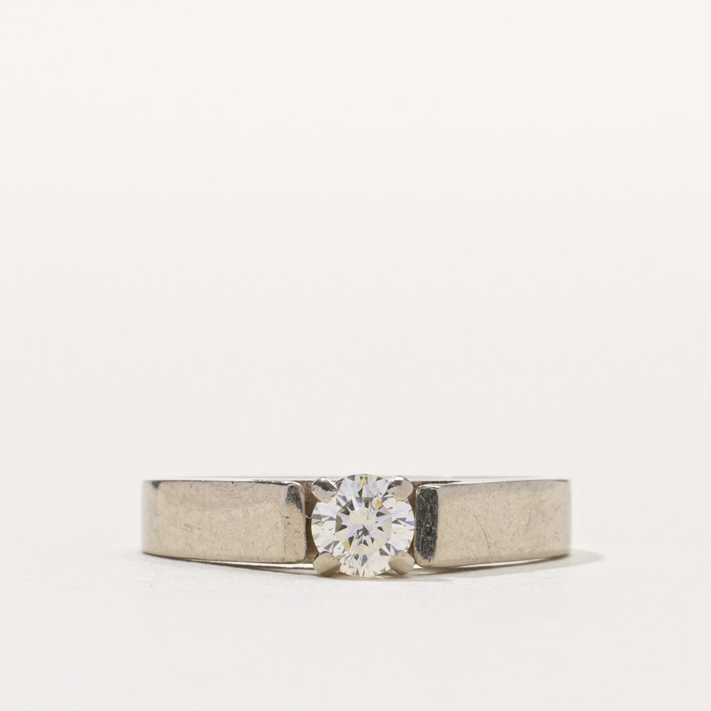14k Round Brilliant Solitaire Diamond Ring | 0.28ct SI2 I | SZ 5.25