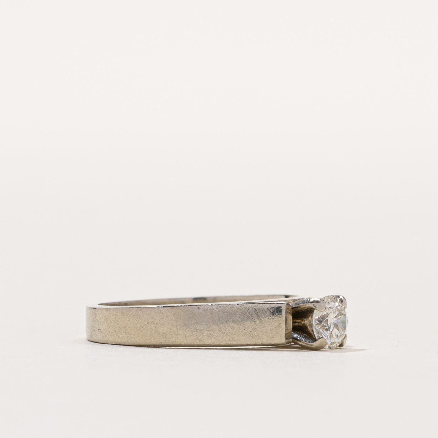 14k Round Brilliant Solitaire Diamond Ring | 0.28ct SI2 I | SZ 5.25