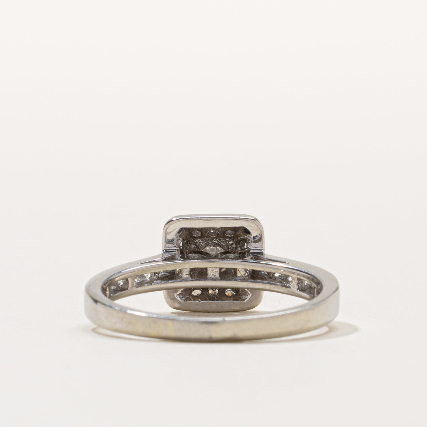 Diamond Halo Milgrain Ring | 0.30ct SI2 H, 0.34ctw | SZ 7.75