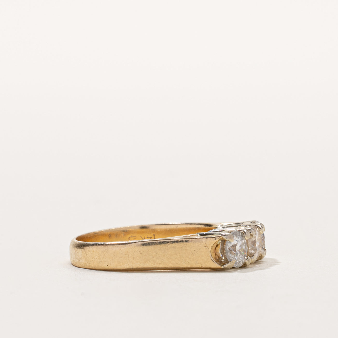 14k Three Stone Diamond Ring | 0.60ctw | SZ 7