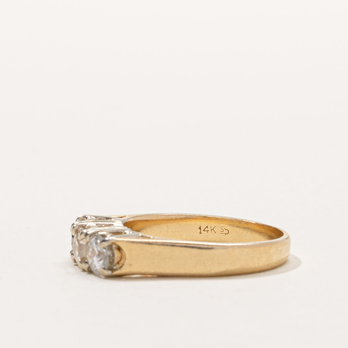 14k Three Stone Diamond Ring | 0.60ctw | SZ 7