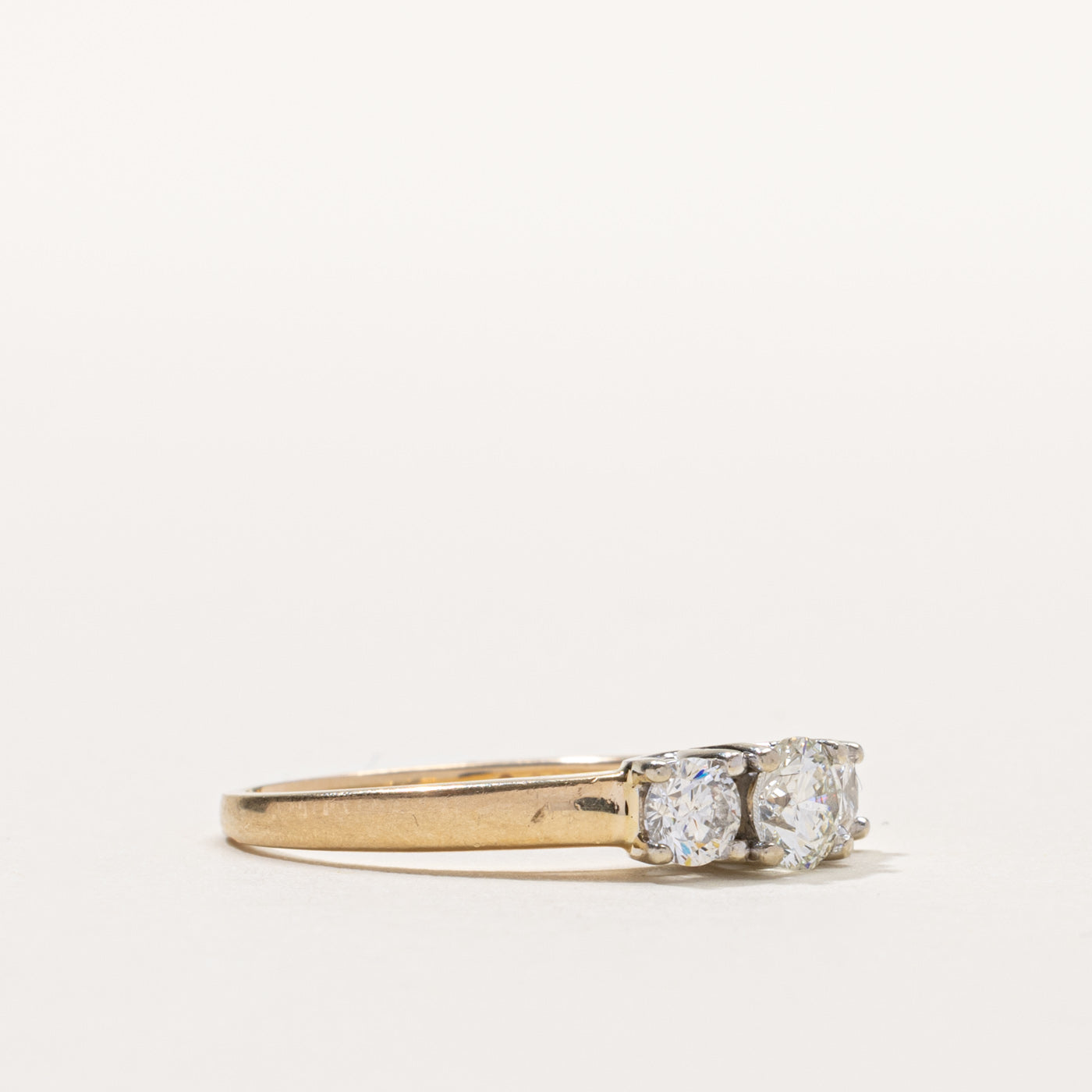 14k Three Stone Diamond Ring | 0.73ctw | SZ 8