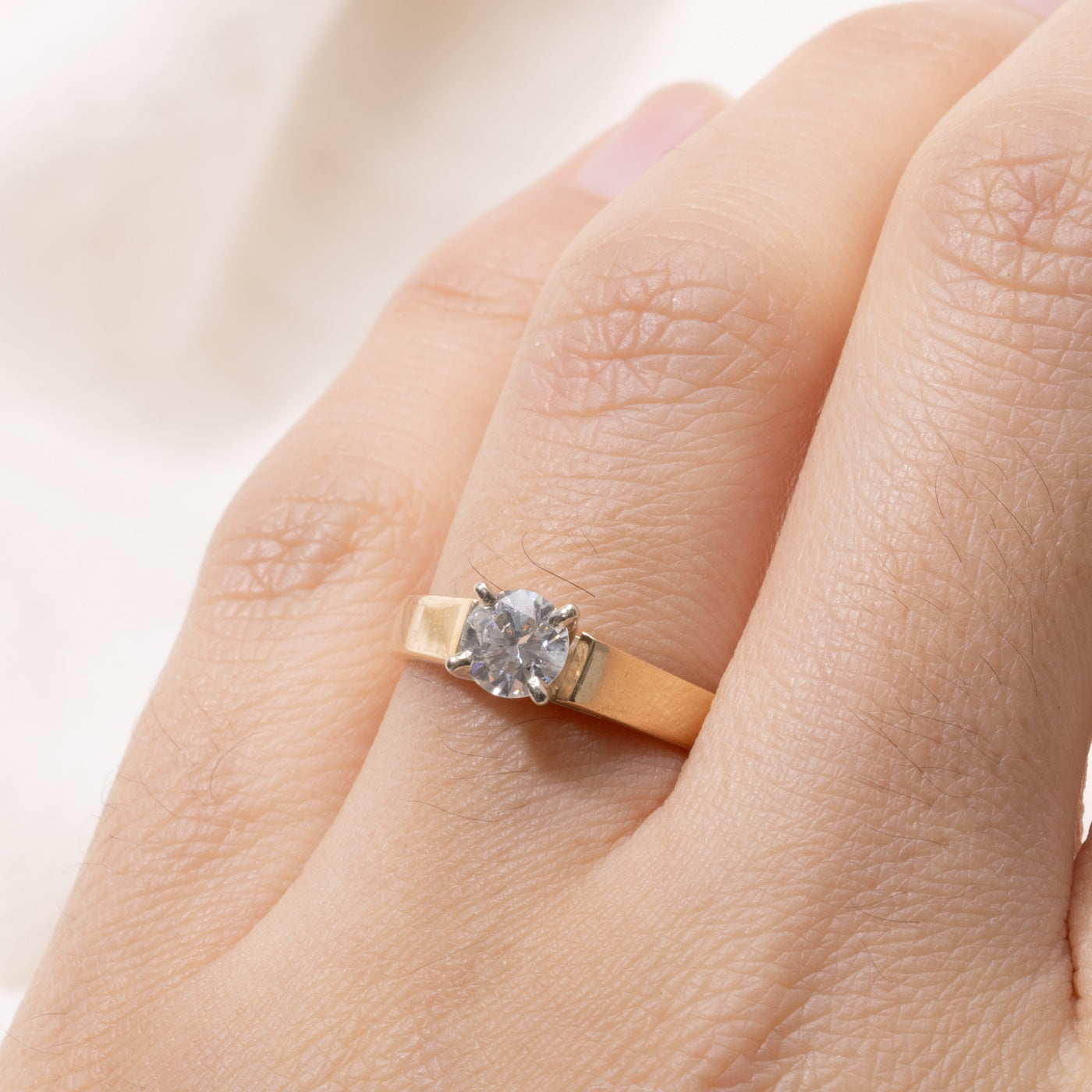 14k Solitaire Diamond Ring | 0.52ct SI2 I/J | SZ 6.5