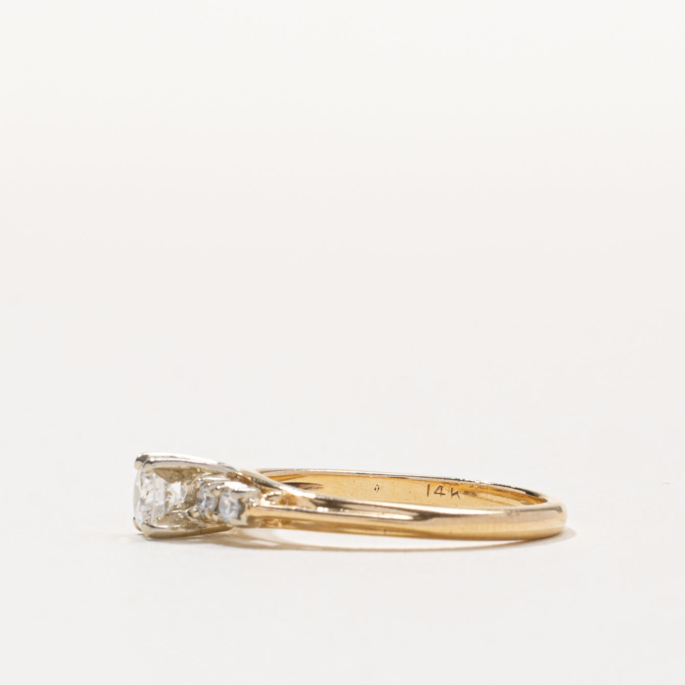 14k Diamond Accented Ring | 0.27ct I1 H, 0.10ctw | SZ 6.25