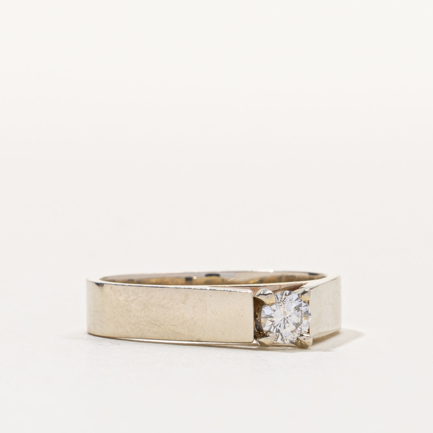 14k Round Brilliant Cut Solitaire Diamond Ring | 0.25ct I2/F/G | SZ 8