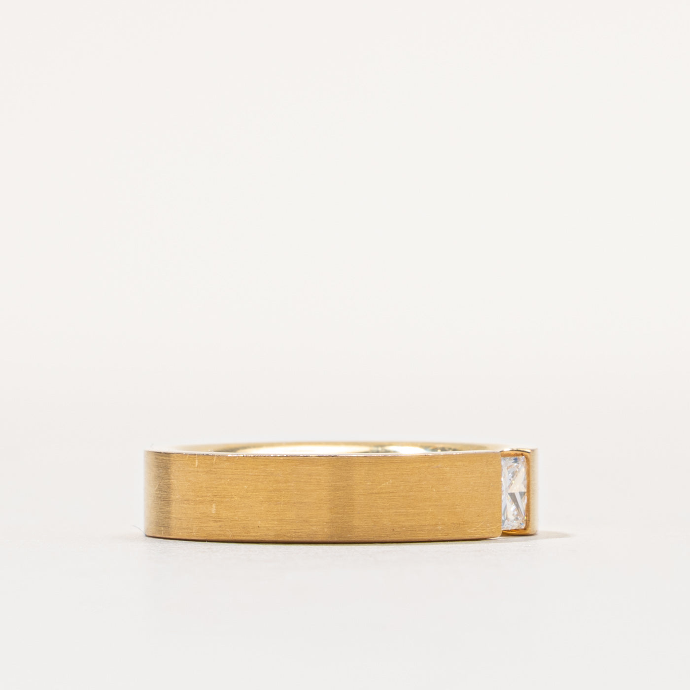 18k Tension Set Princess Cut Diamond Band | 0.45ct VS1 G | 5.30mm | SZ 6.25