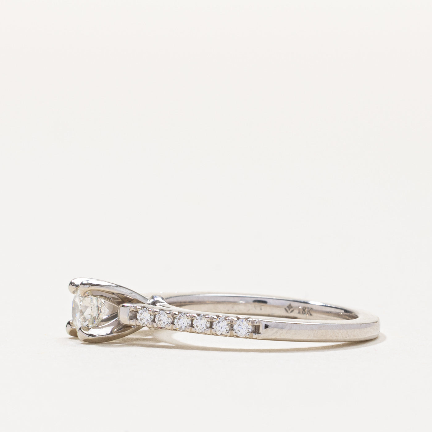 18k Diamond Accented Ring | 0.27ct SI2/I1 G, 0.09ctw | SZ 4.5