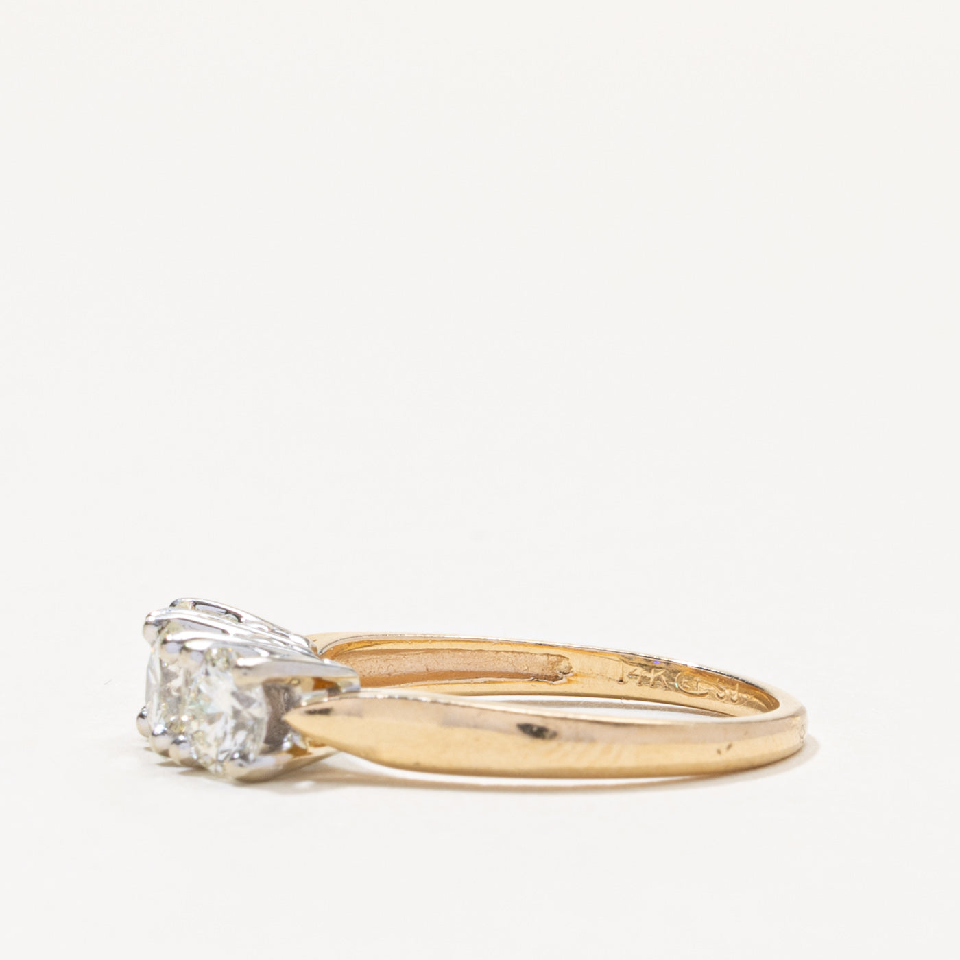 14k Three Stone Diamond Ring | 0.35ct | SZ 6.75