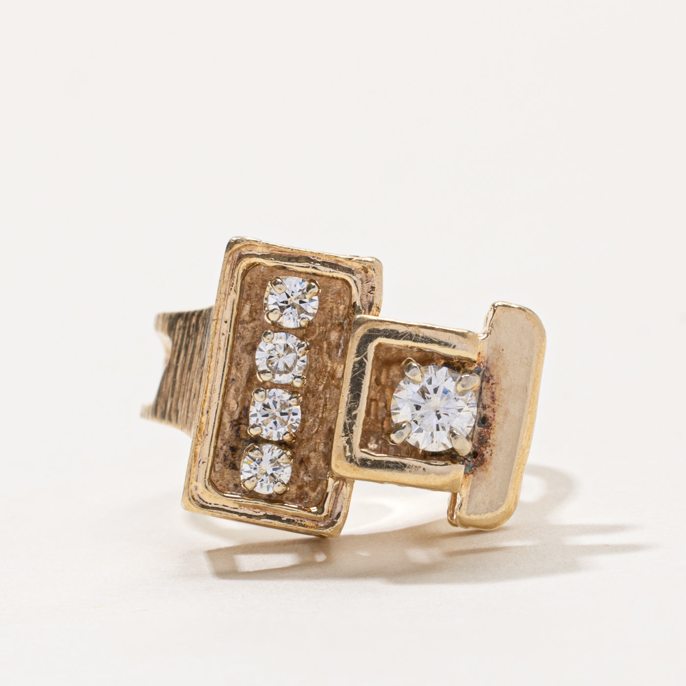 14k Diamond Geometric Cocktail Ring | 0.54ctw | SZ 6