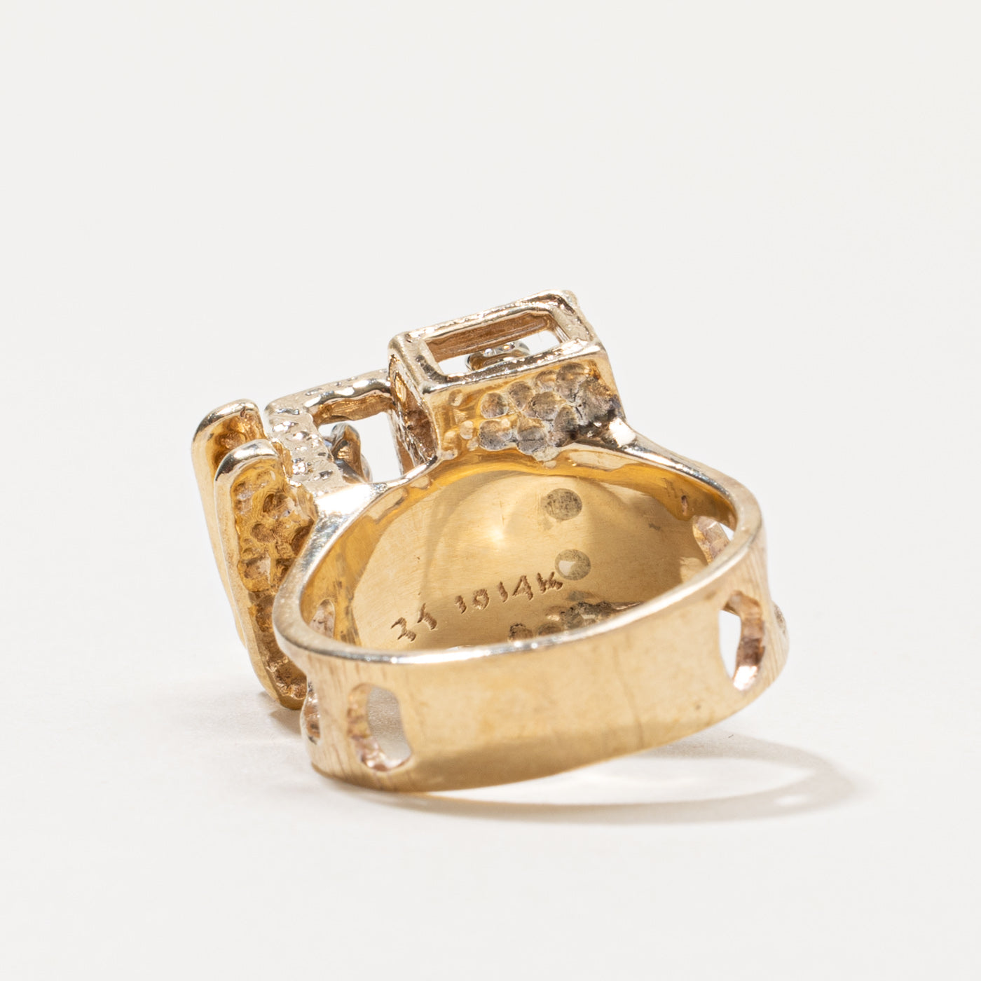 14k Diamond Geometric Cocktail Ring | 0.54ctw | SZ 6