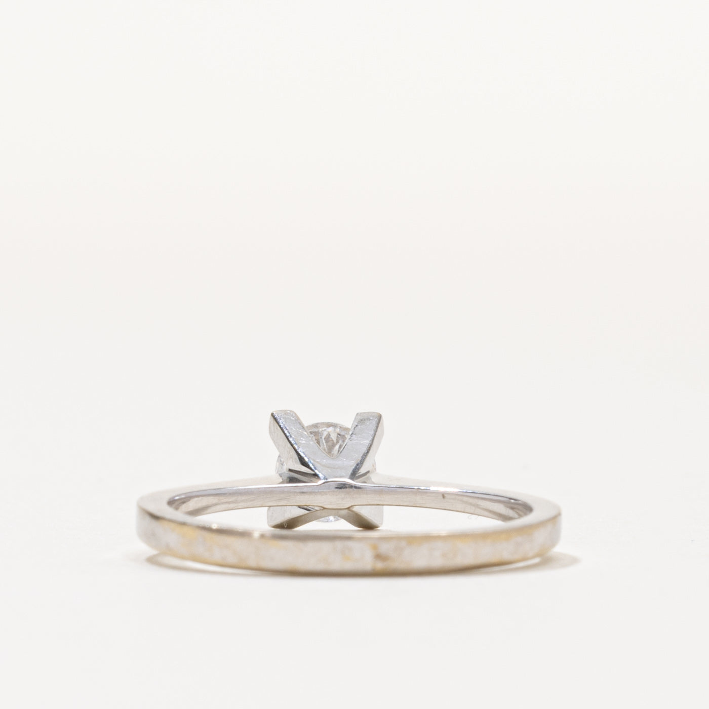 18k Round Brilliant Cut Solitaire Diamond Ring | 0.44ct I1/I2 F/G | SZ 6.5