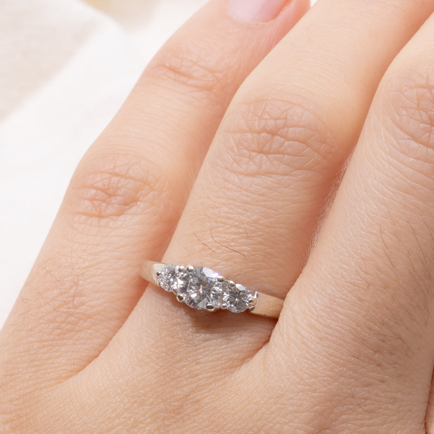 14k Three Stone Diamond Ring | 0.67ctw | SZ 7.5