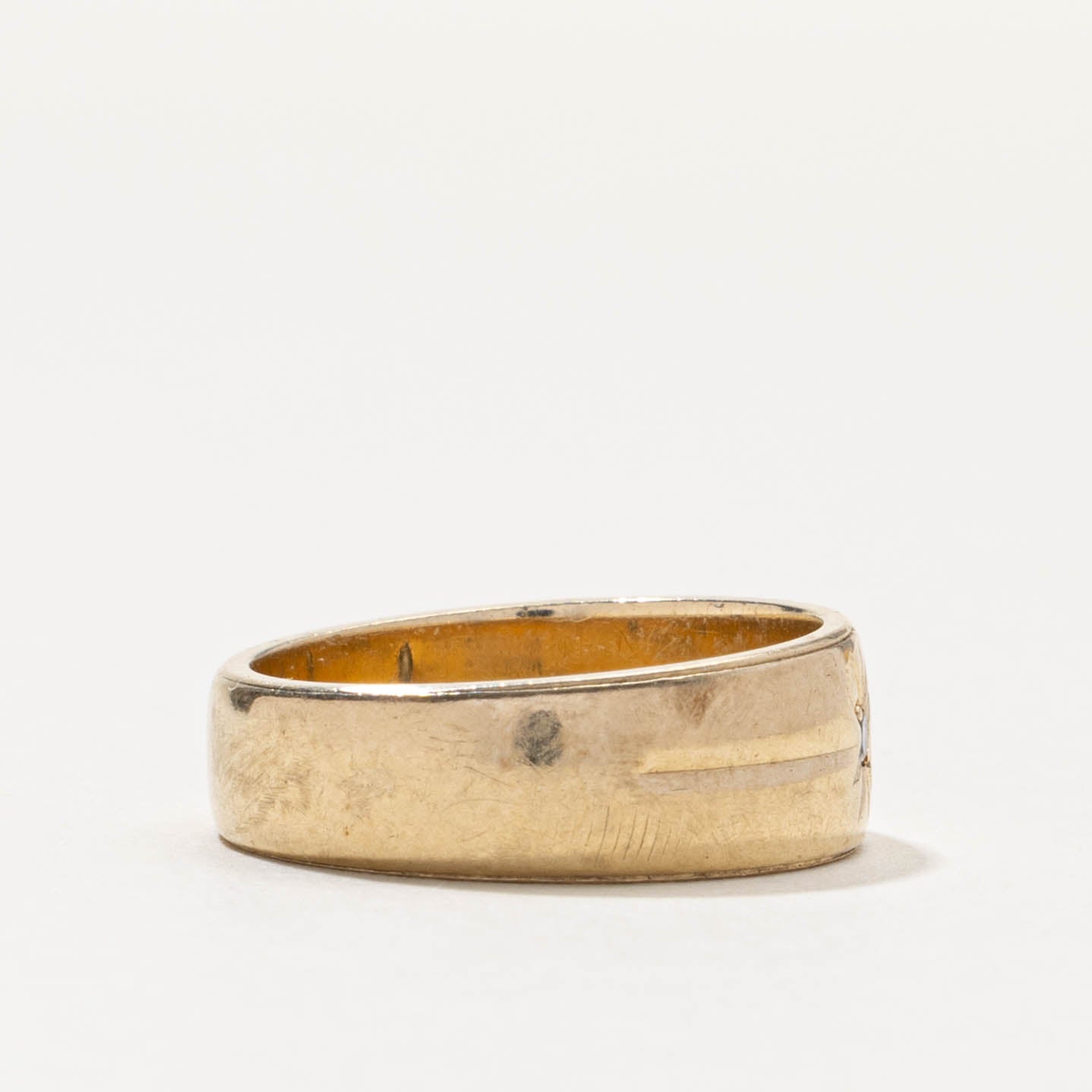 10k Star Set Diamond Band | SZ 5.5
