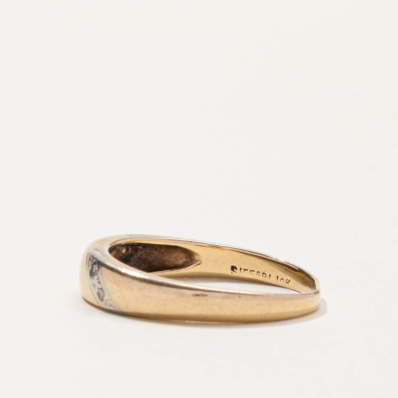 10k Diagonal Set Diamond Band | SZ 9.25