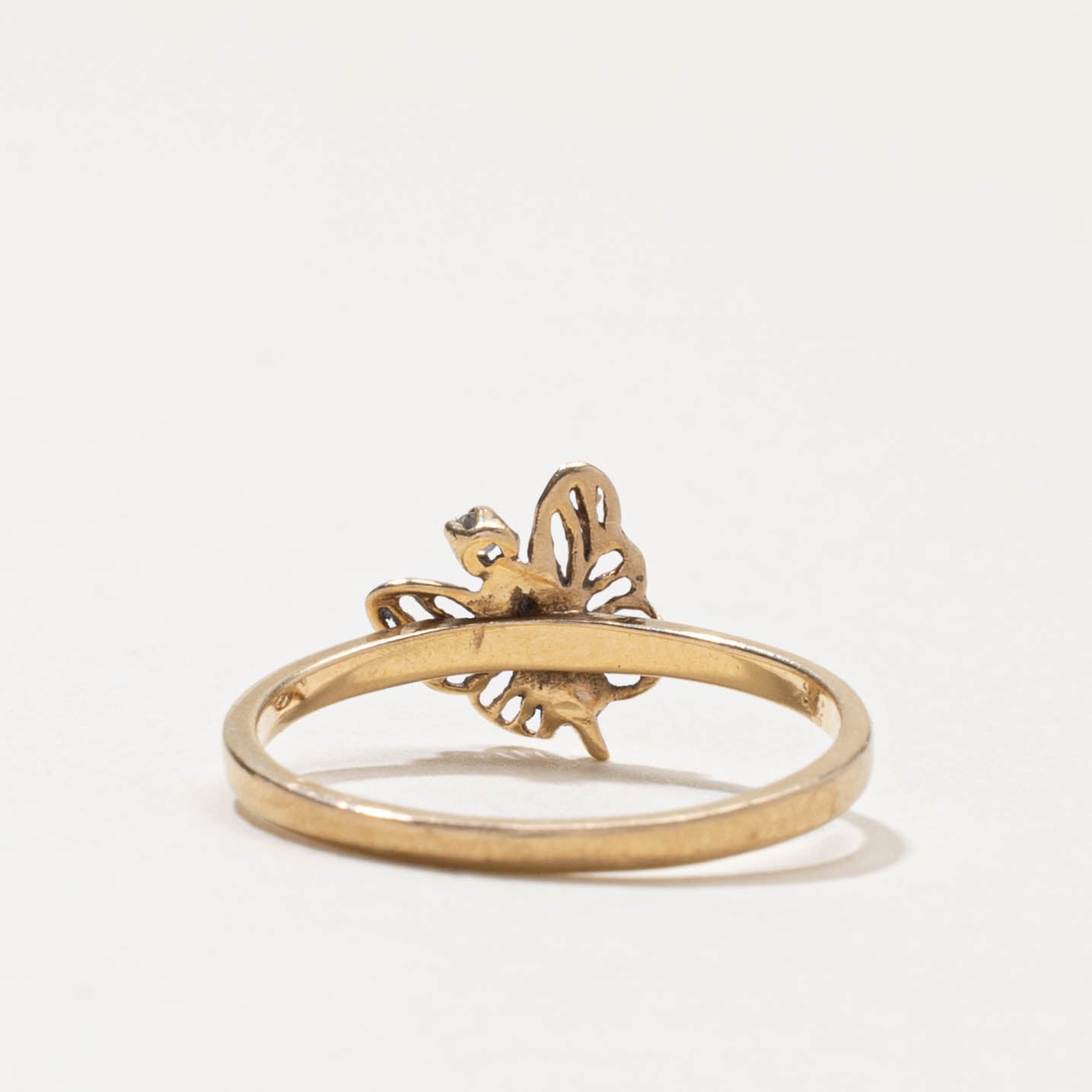 10k Diamond Butterfly Ring | SZ 6.5