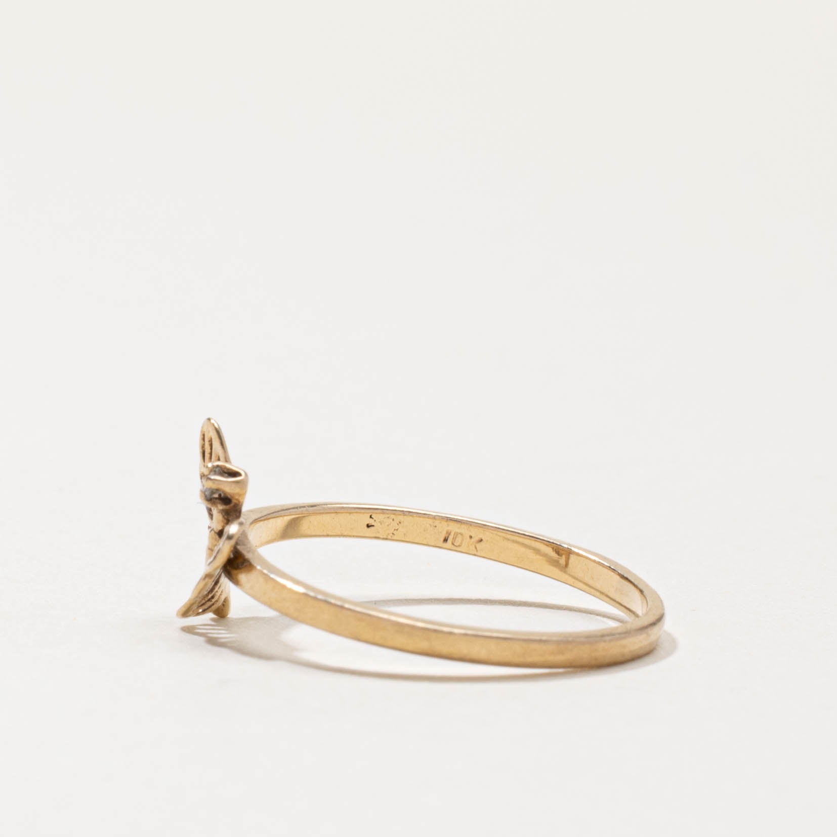 10k Diamond Butterfly Ring | SZ 6.5